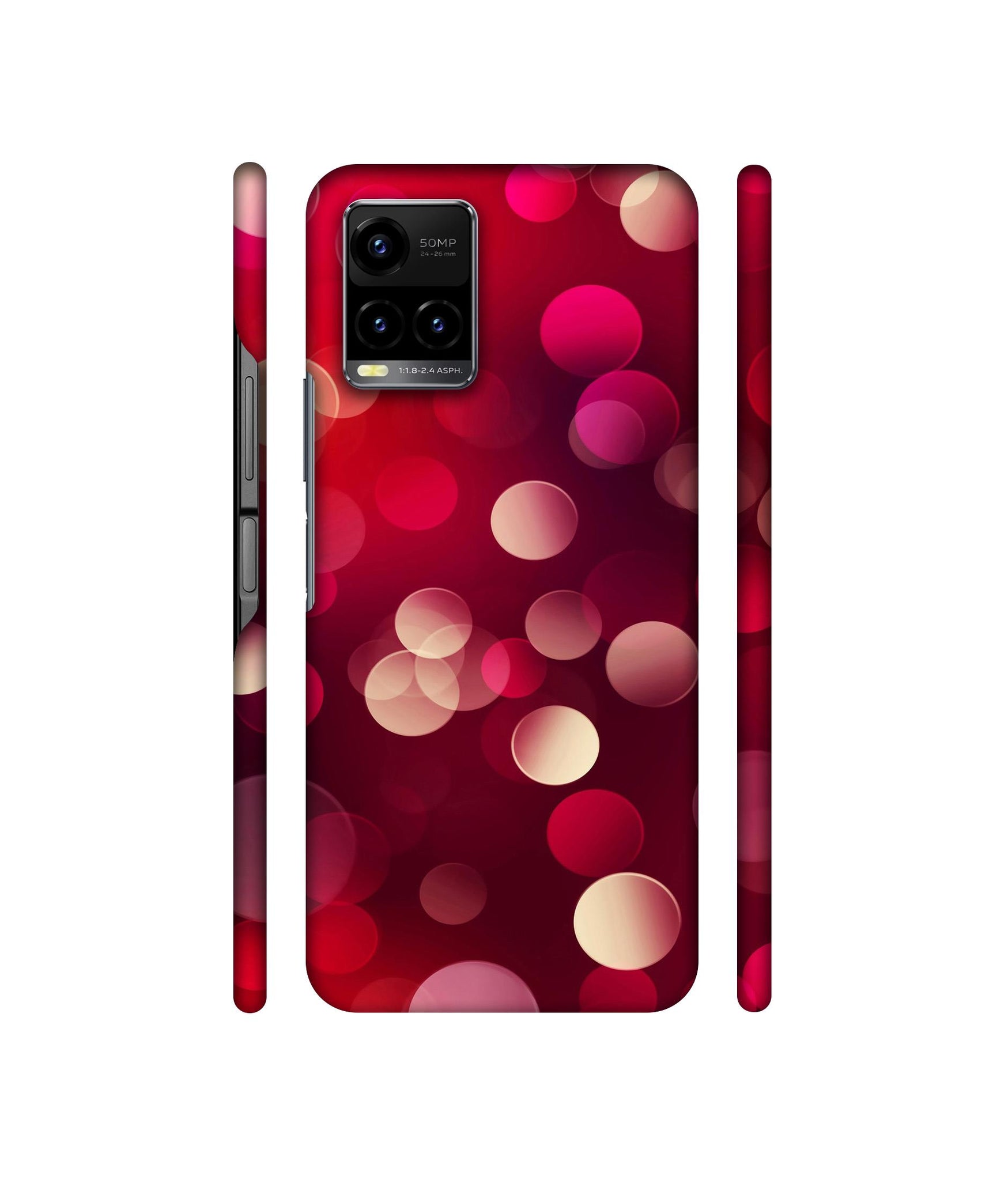 3D Circles Designer Hard Back Cover for Vivo Y33s 4G