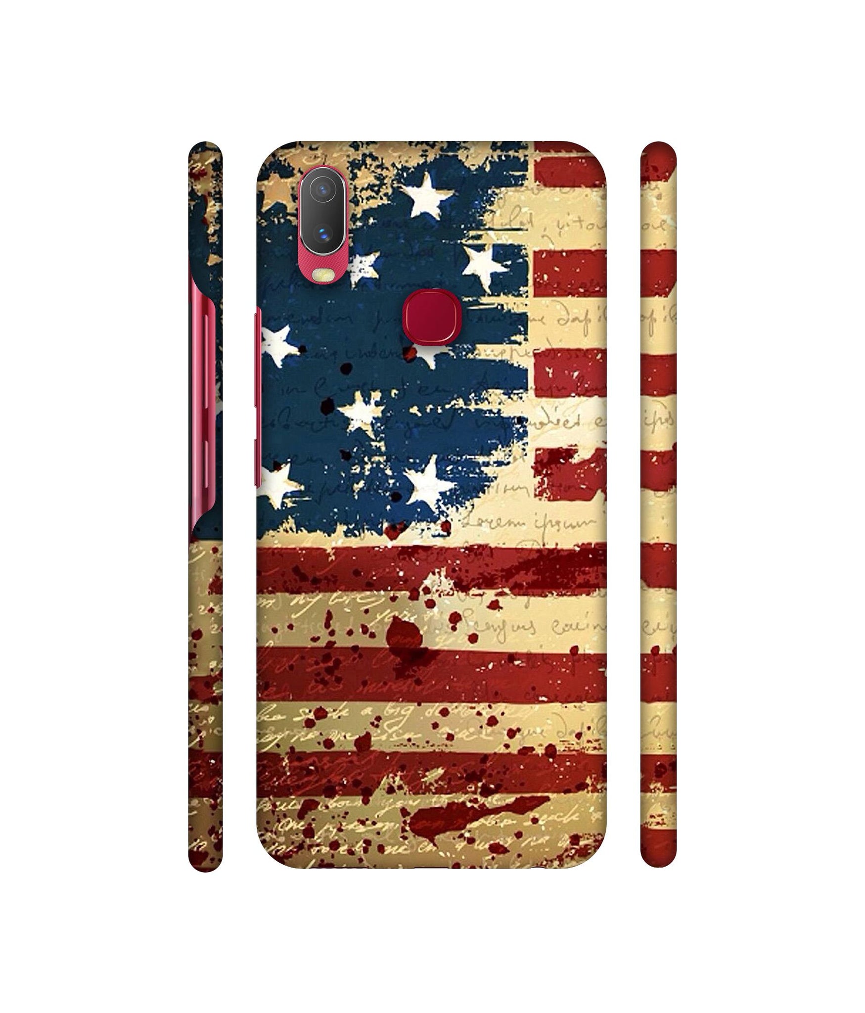 Colorful USA Flag Designer Hard Back Cover for Vivo Y11 4G