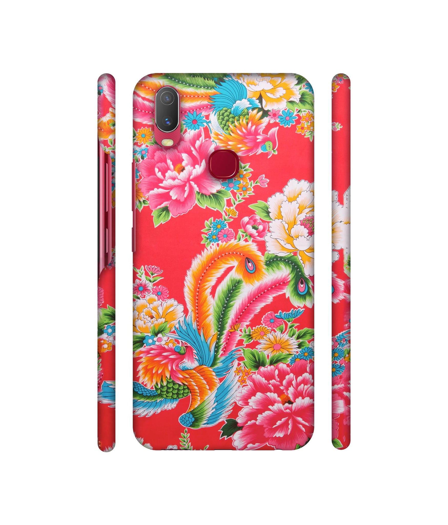 Cute Floral Pattern Print Designer Hard Back Cover for Vivo Y11 4G