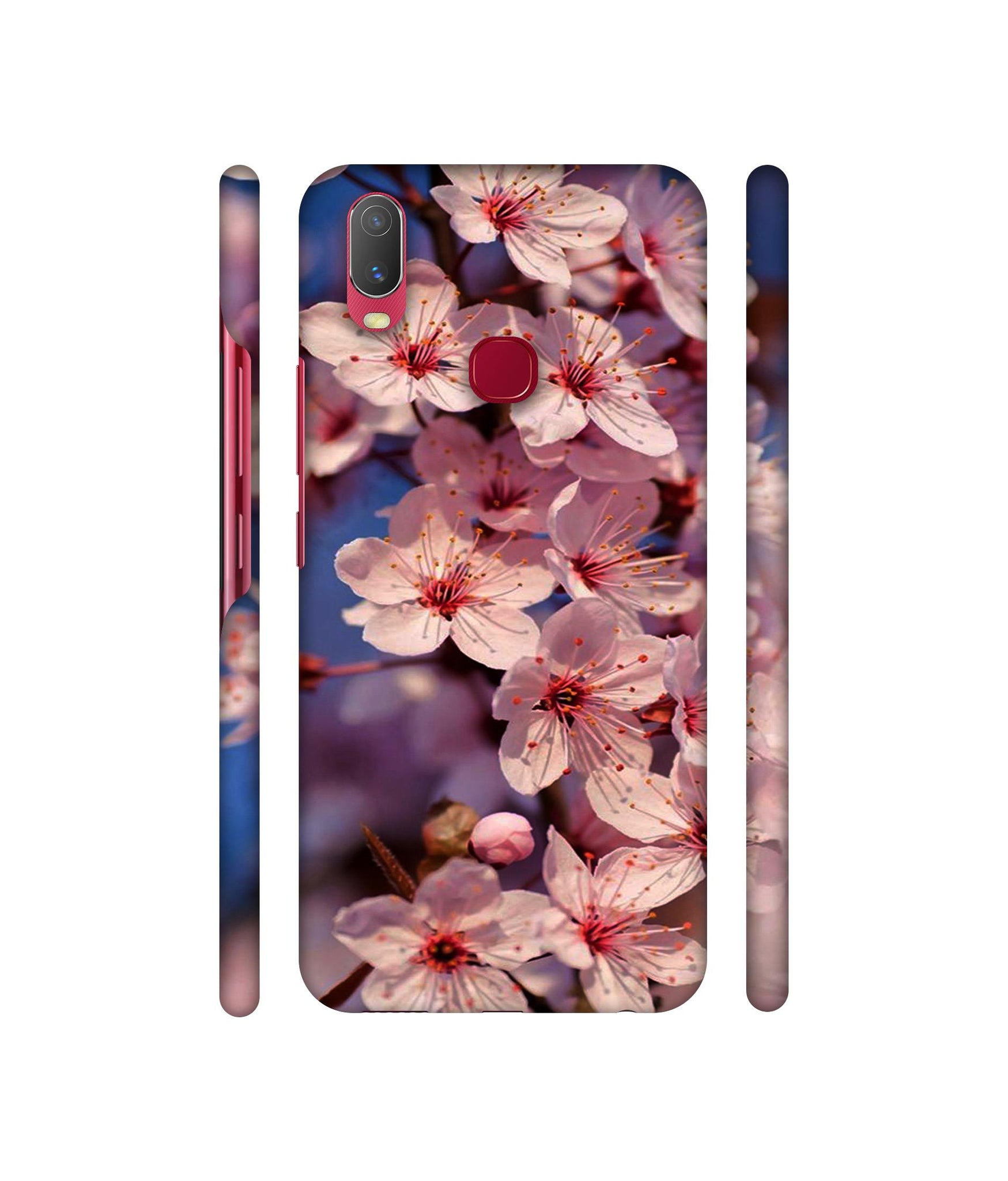 Pink Flowers Pattern Designer Hard Back Cover for Vivo Y11 4G