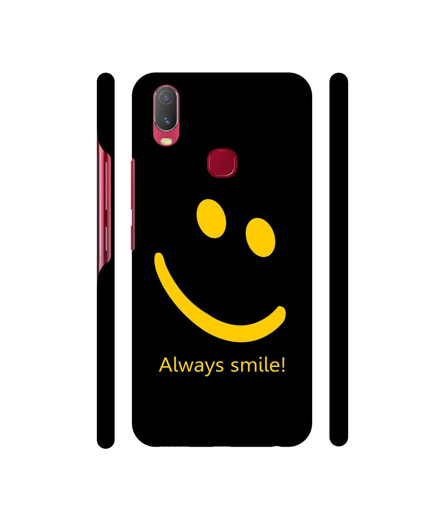 Always Smile Quote Designer Hard Back Cover for Vivo Y11 4G