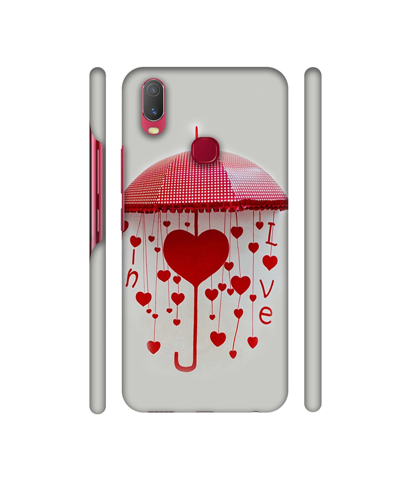 Love Heart Designer Hard Back Cover for Vivo Y11 4G