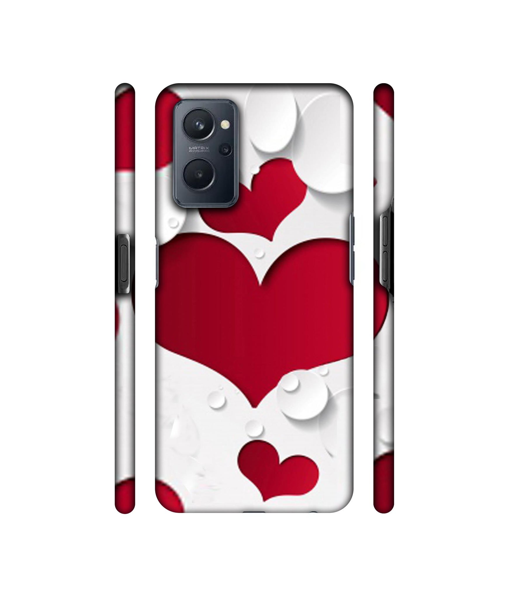 Multiple Hearts Designer Hard Back Cover for Realme 9i 4G