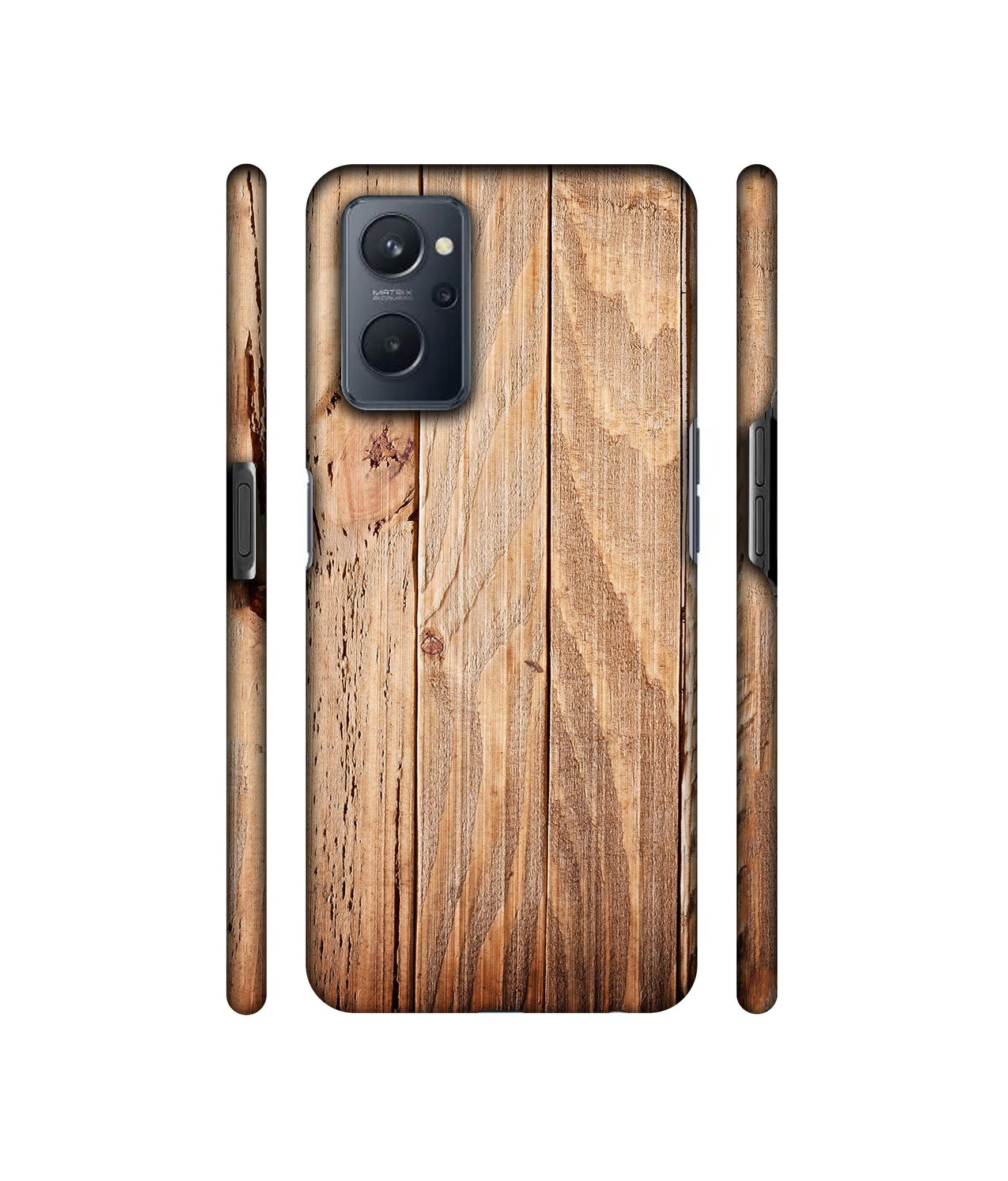 Wooden Texture Designer Hard Back Cover for Realme 9i 4G