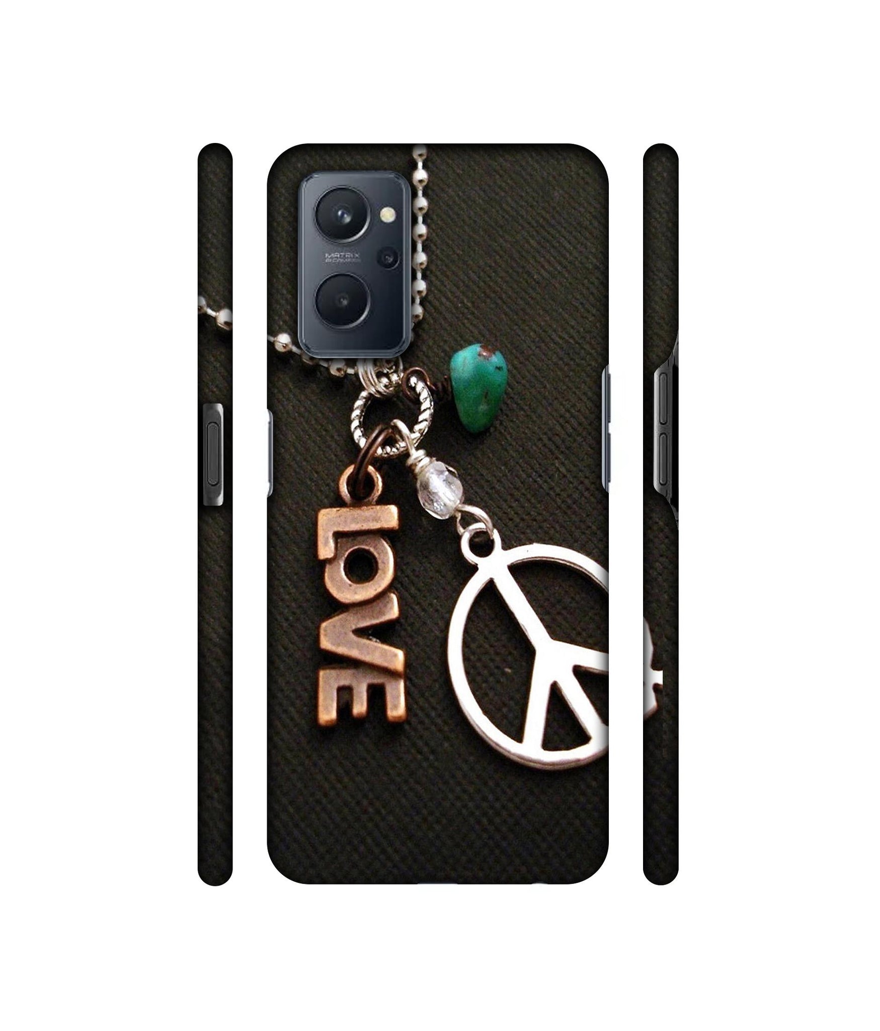 Love and Peace Designer Hard Back Cover for Realme 9i 4G