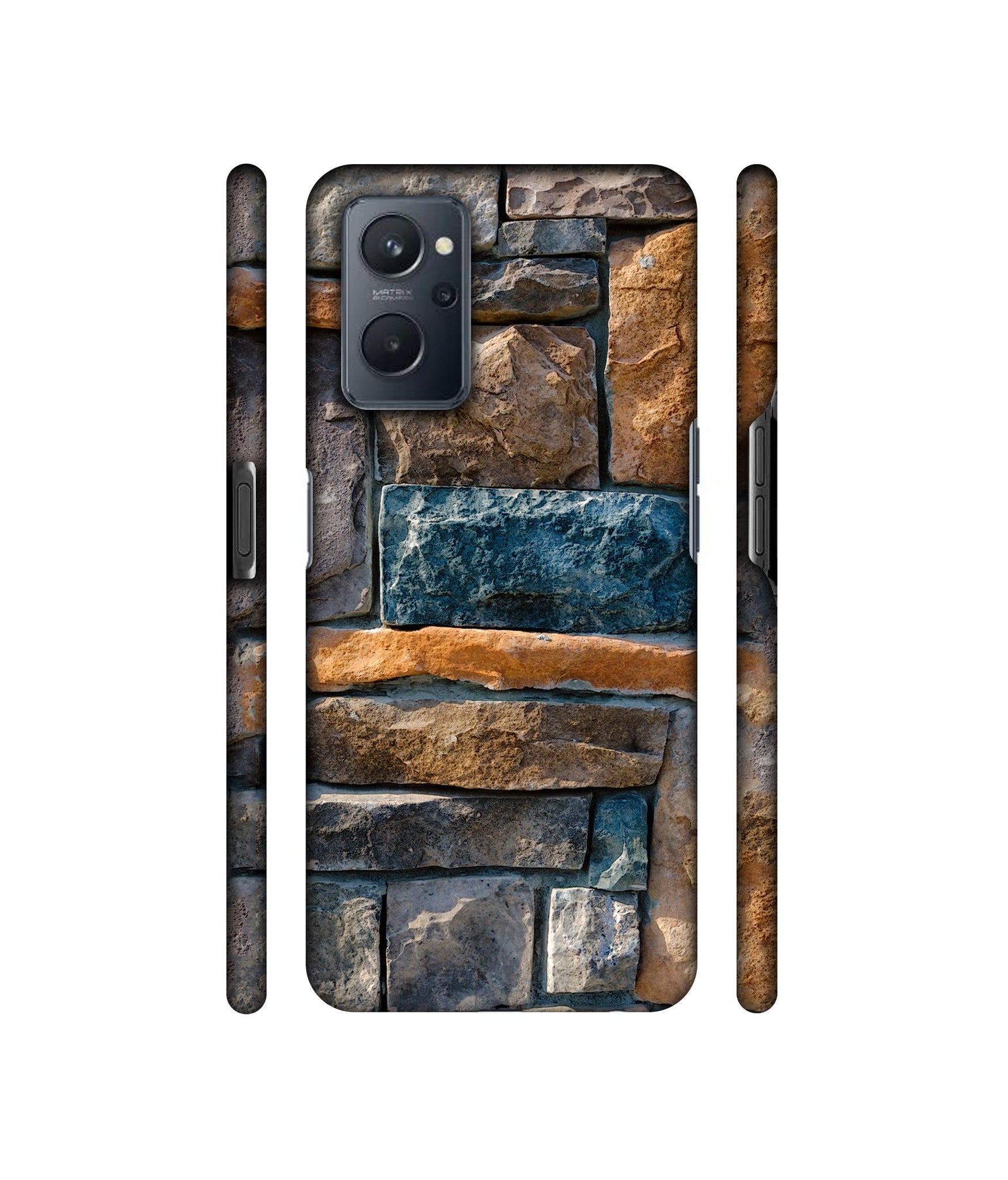 Decorative Stone Cladding Designer Hard Back Cover for Realme 9i 4G
