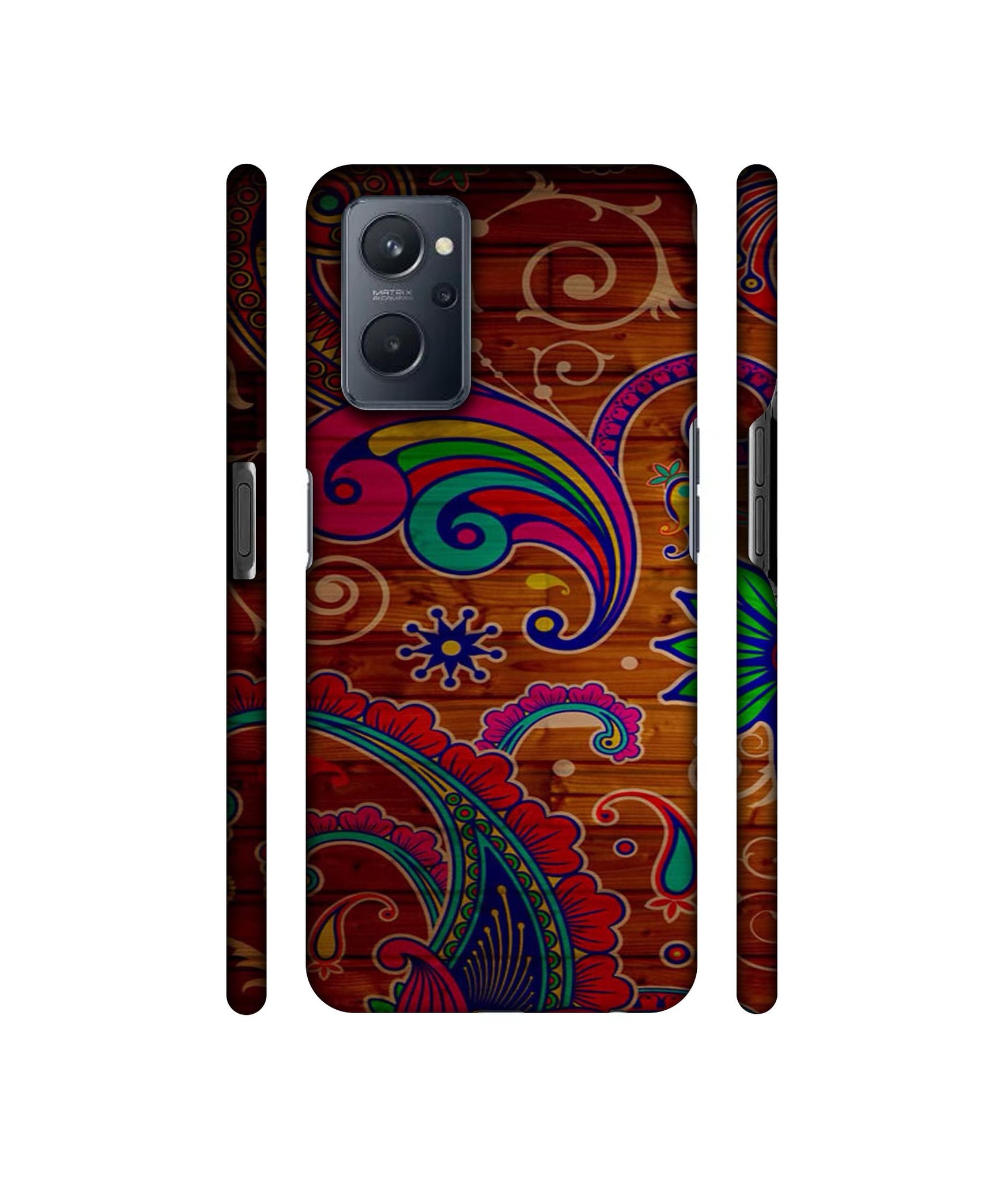 Wooden Pattern Print Designer Hard Back Cover for Realme 9i 4G