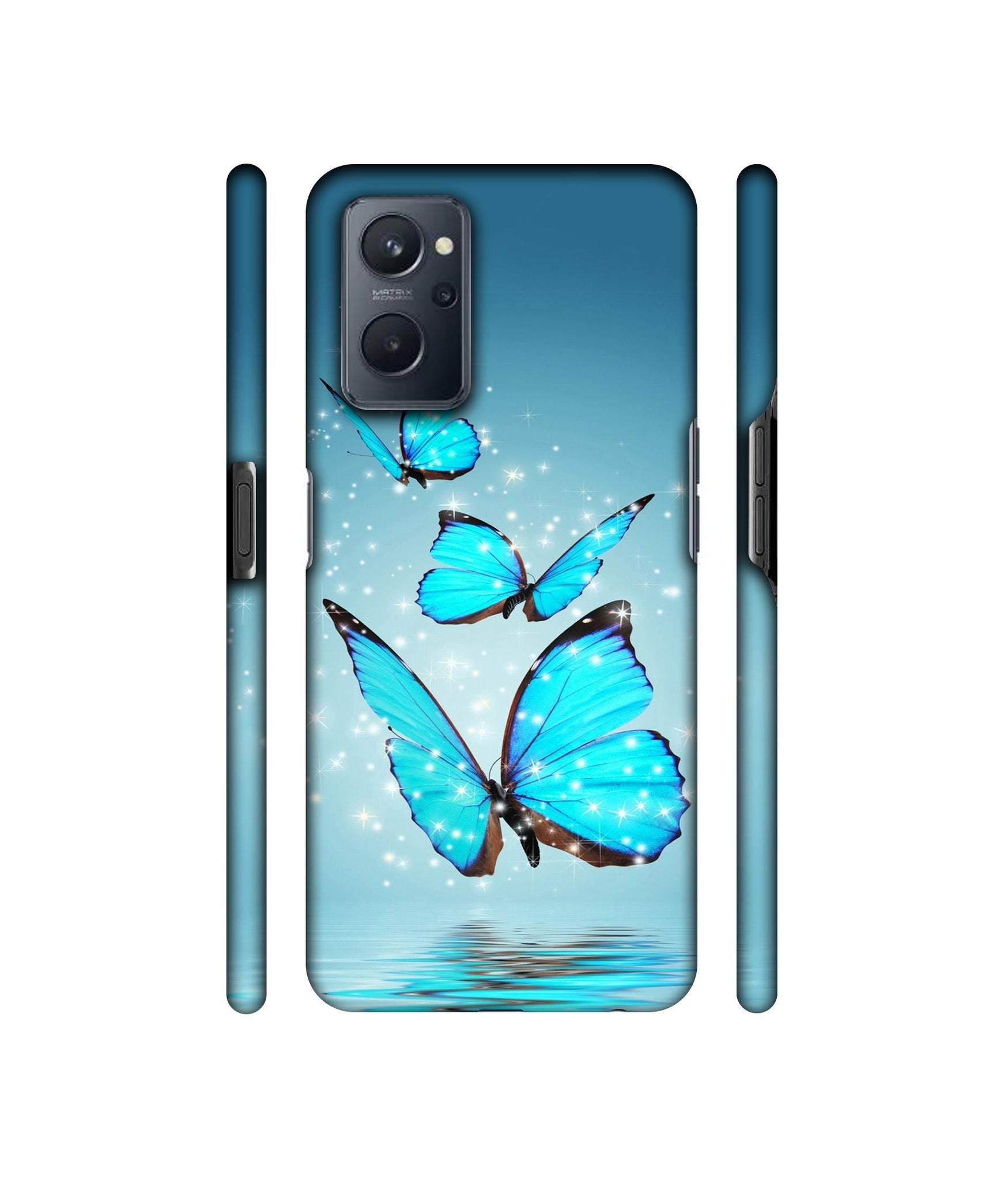 Flying Butterflies Designer Hard Back Cover for Realme 9i 4G