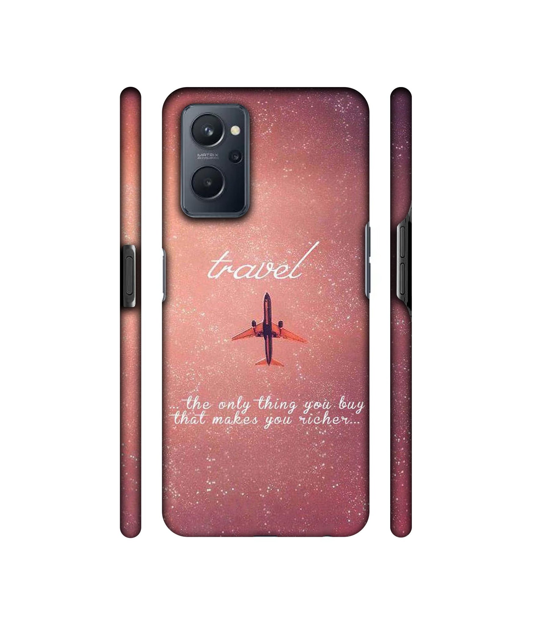 Travel with Plane Designer Hard Back Cover for Realme 9i 4G