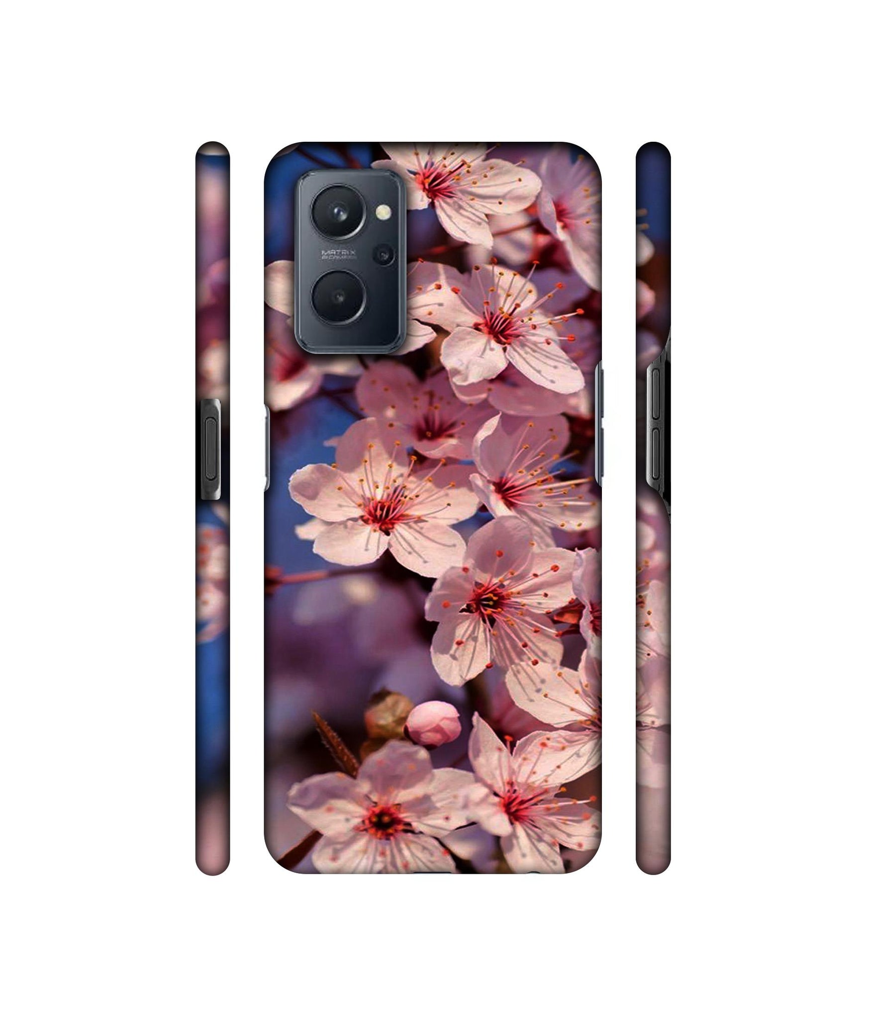 Pink Flowers Pattern Designer Hard Back Cover for Realme 9i 4G