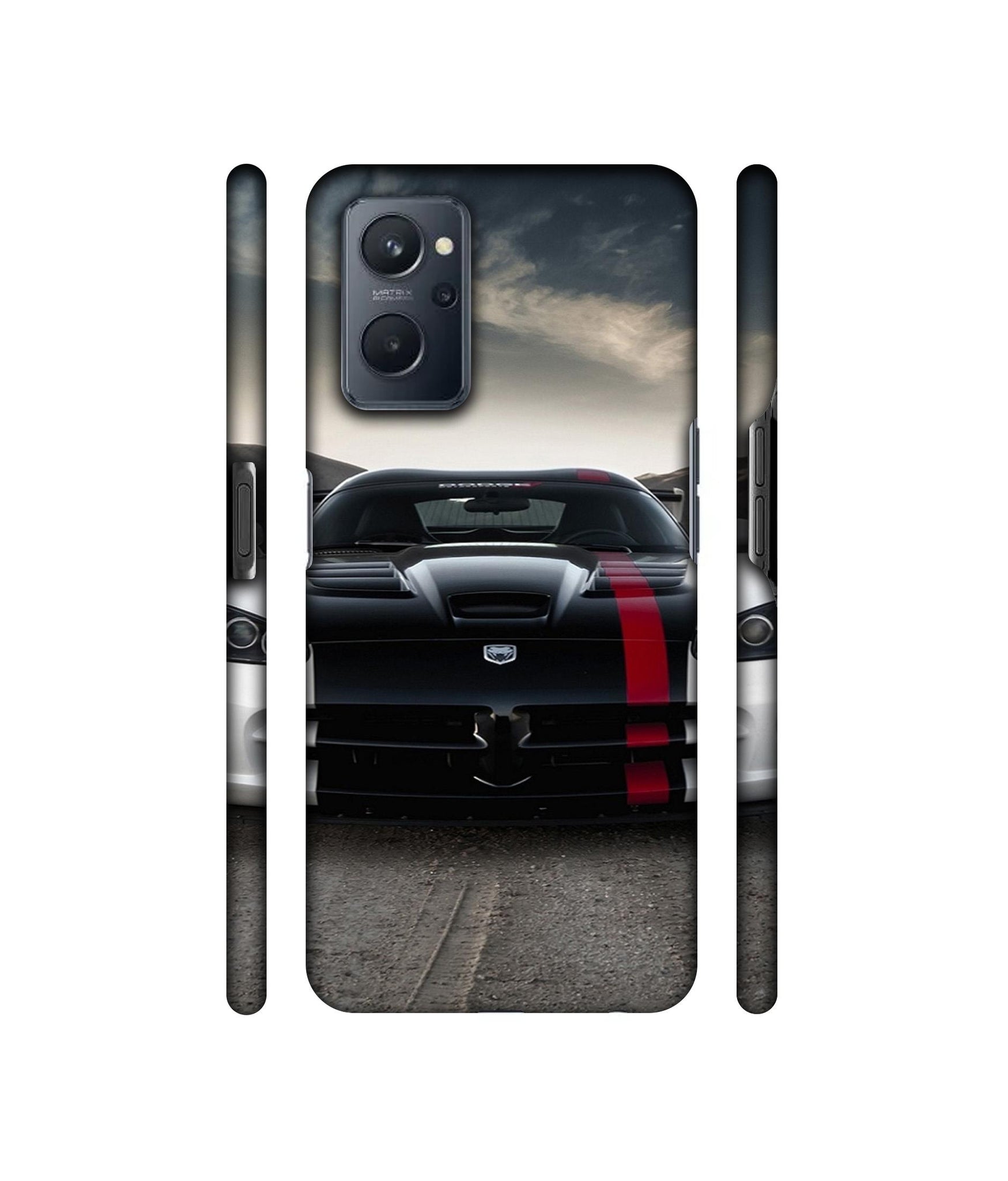 Sports Car Pattern Designer Hard Back Cover for Realme 9i 4G