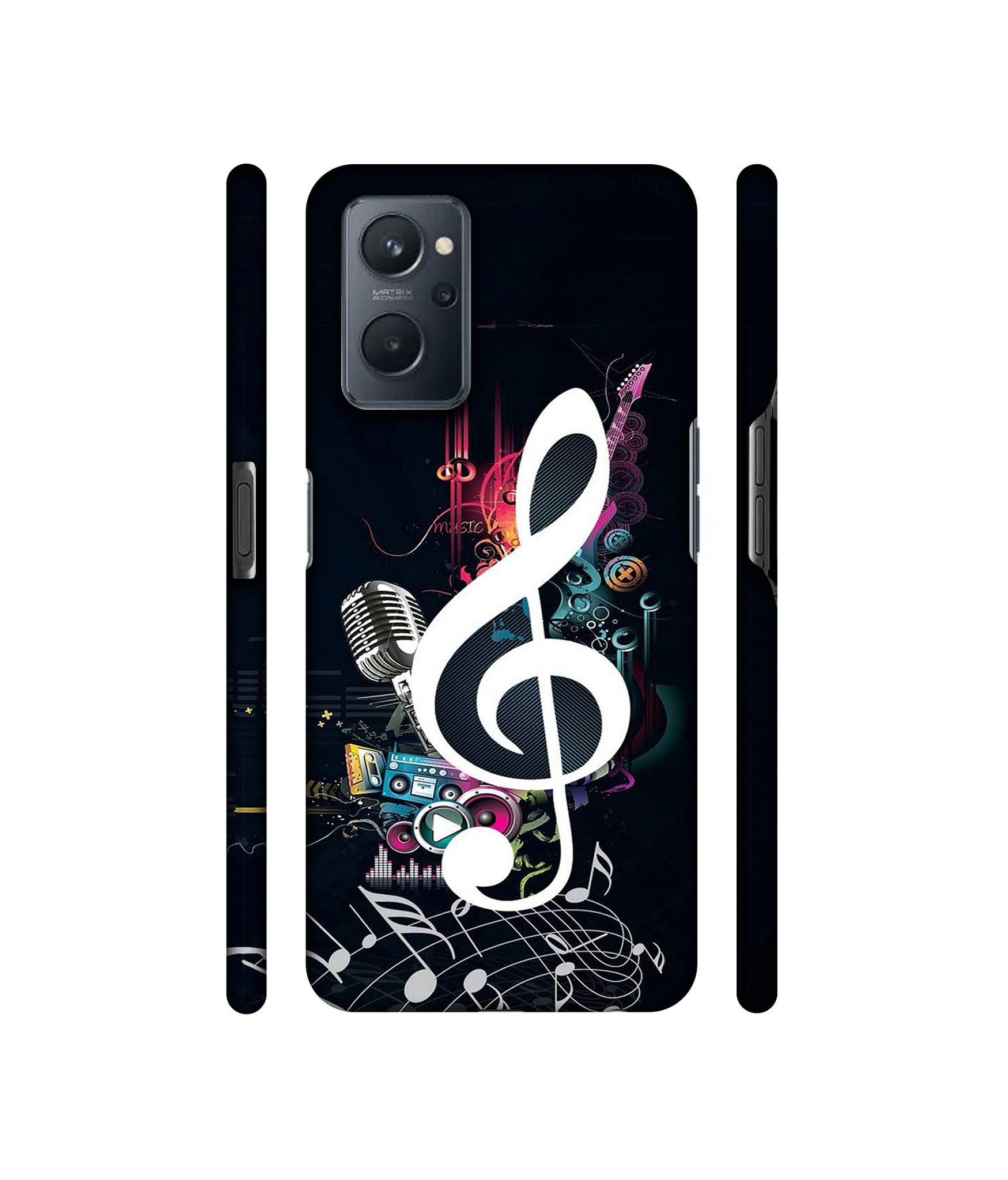 Mike and Music Designer Hard Back Cover for Realme 9i 4G