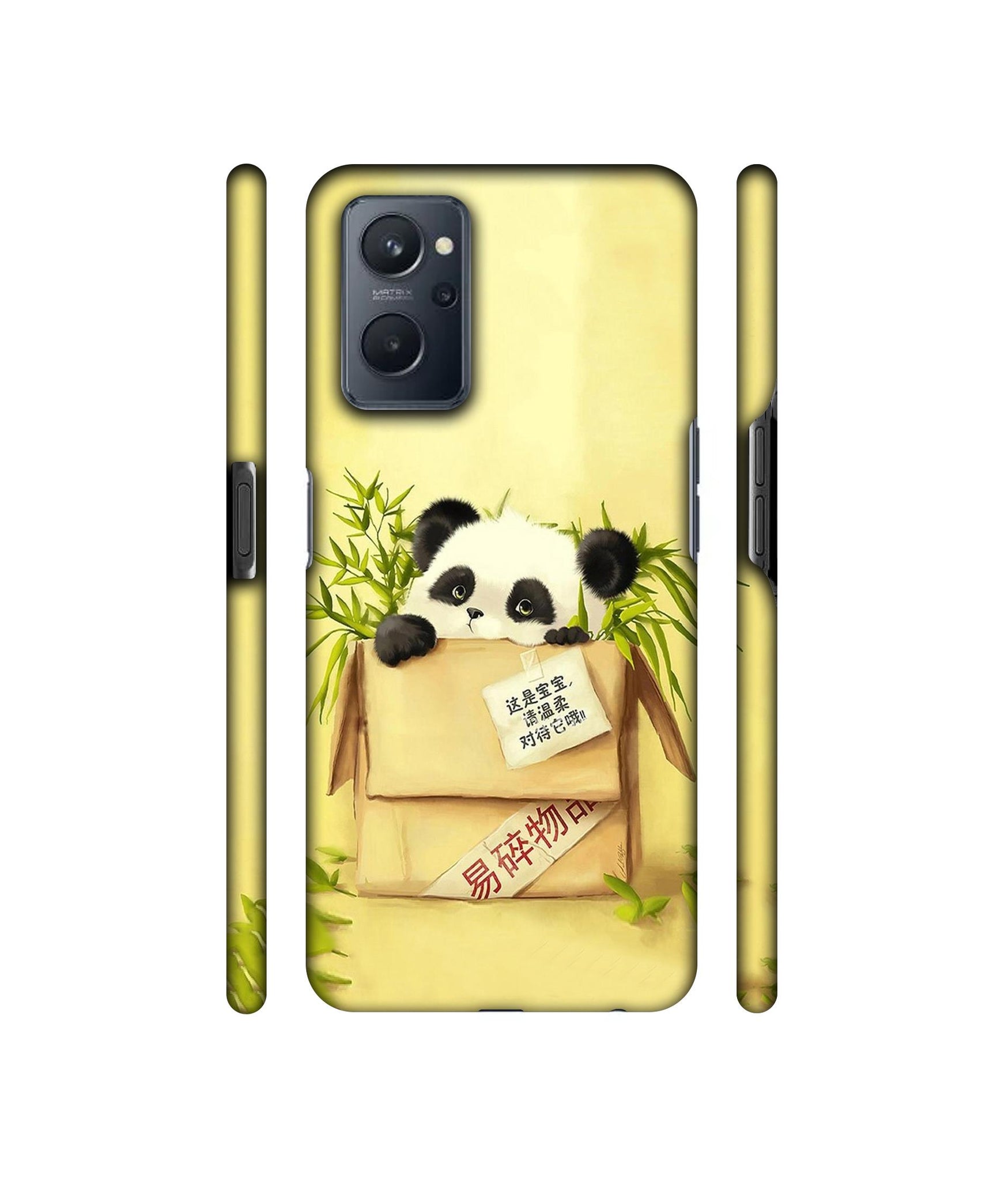 Panda In Box Designer Hard Back Cover for Realme 9i 4G