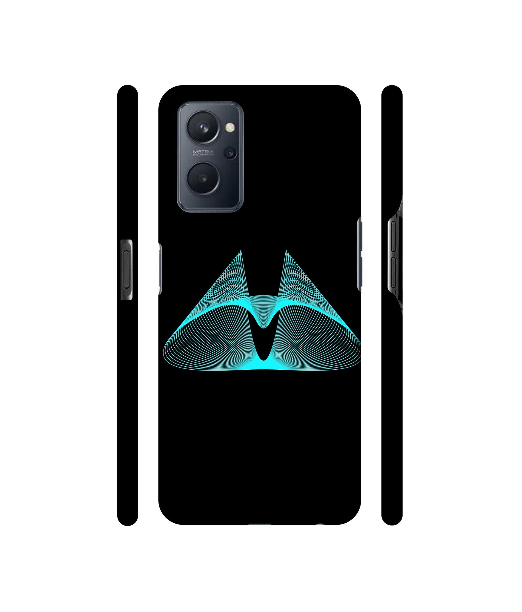 Mesh Shape Glitter Designer Hard Back Cover for Realme 9i 4G
