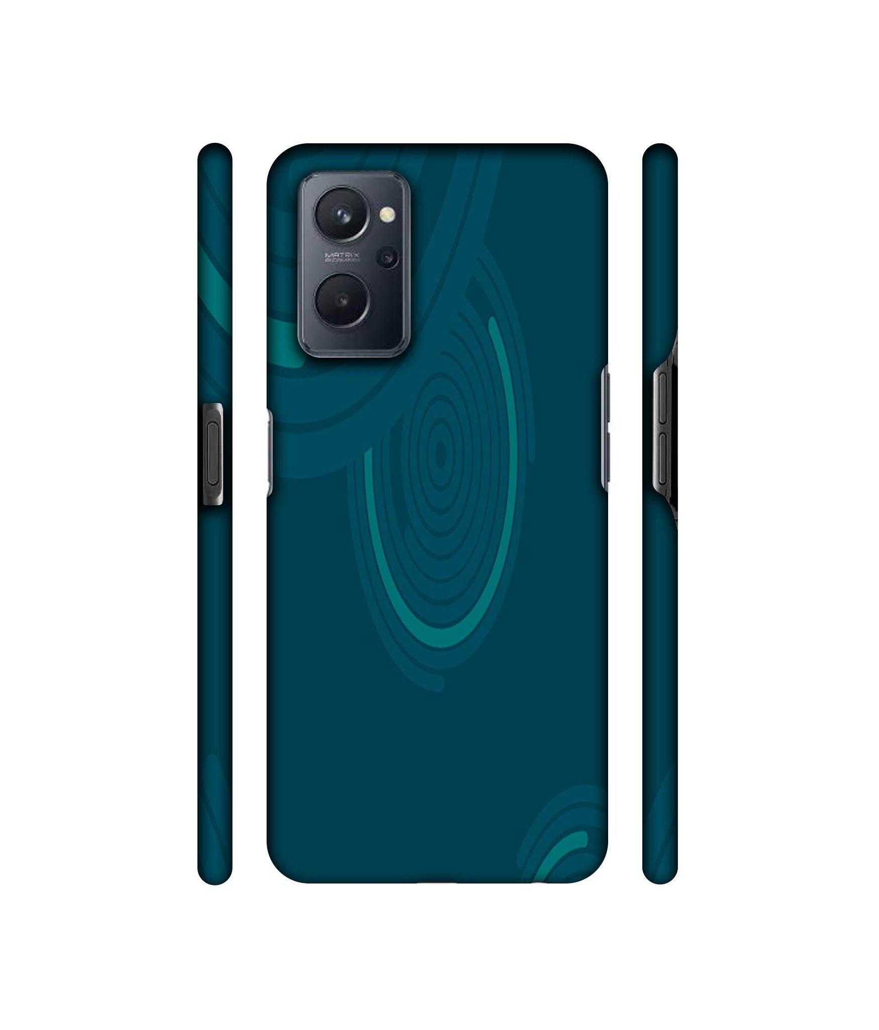 Round Texture Designer Hard Back Cover for Realme 9i 4G