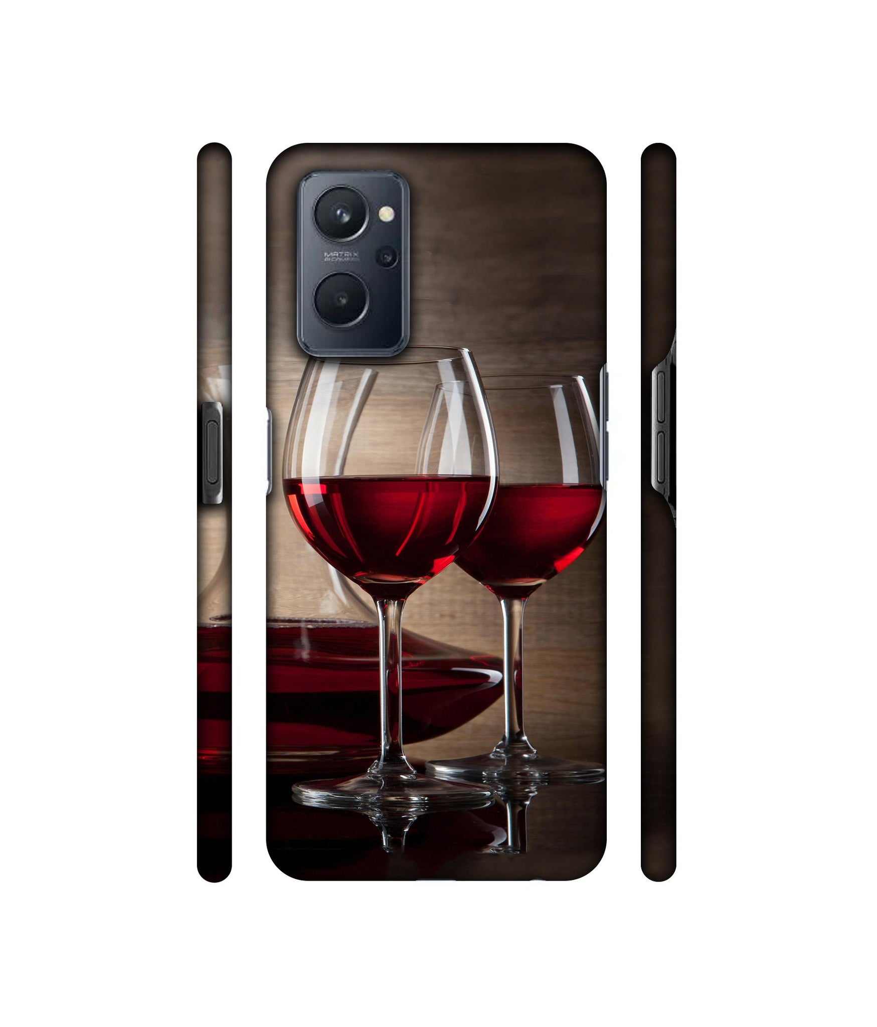 Wine Glass Designer Hard Back Cover for Realme 9i 4G