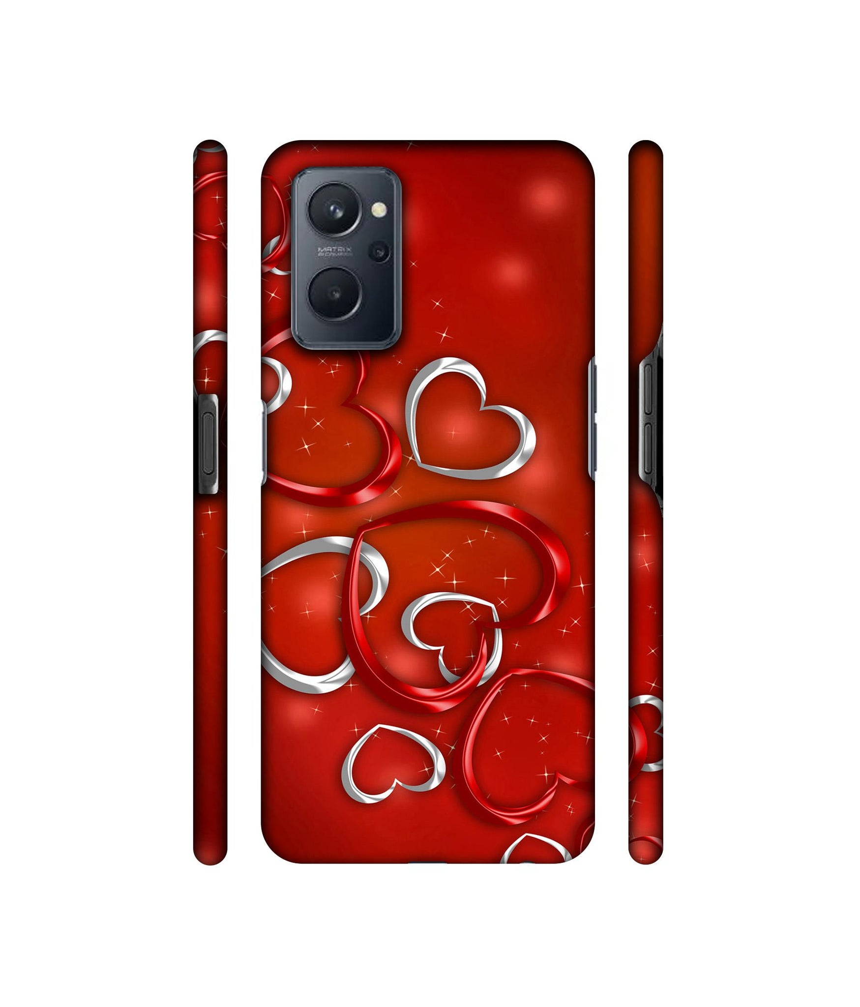 Hearts Designer Hard Back Cover for Realme 9i 4G