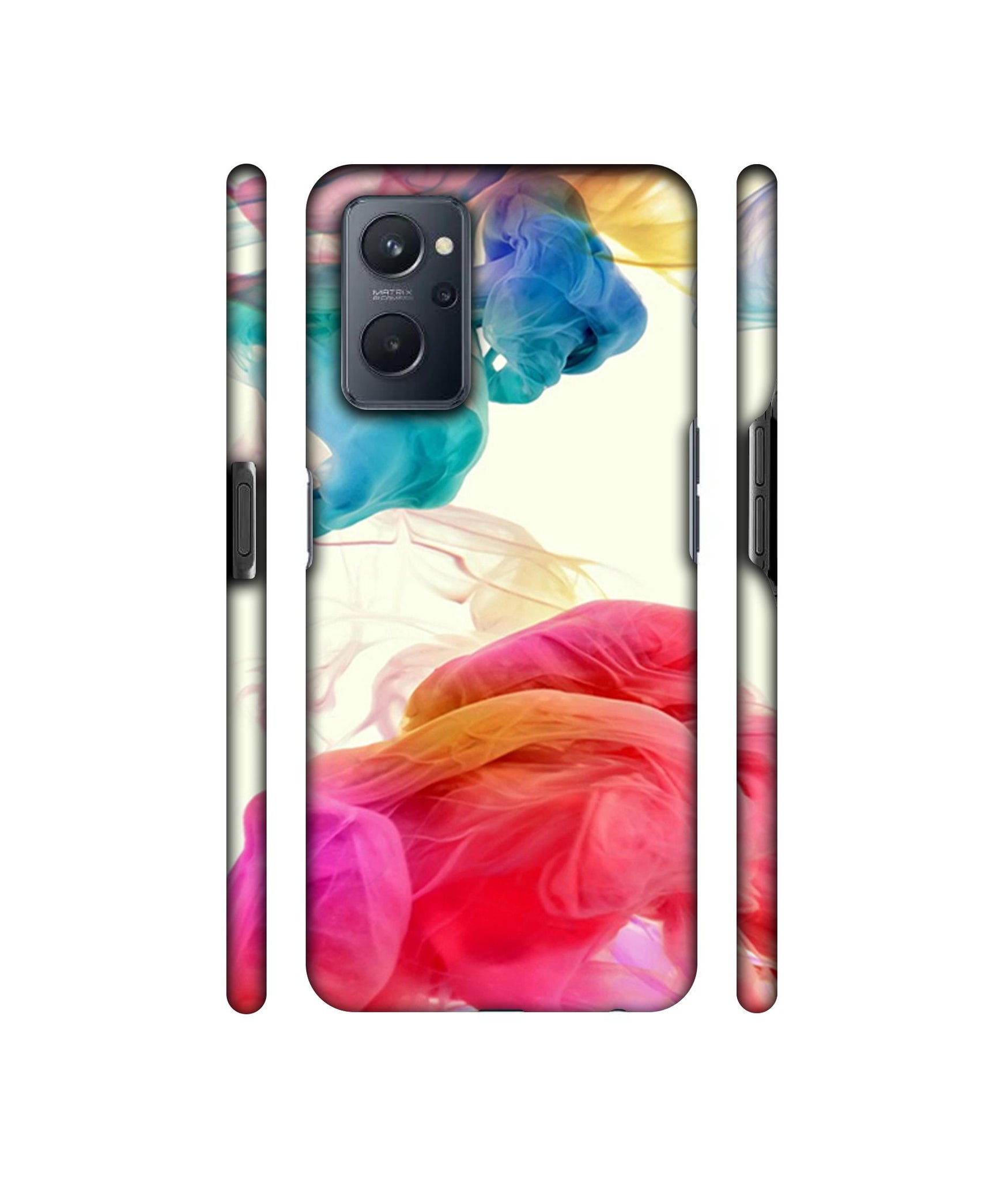 Colored Smoke Designer Hard Back Cover for Realme 9i 4G