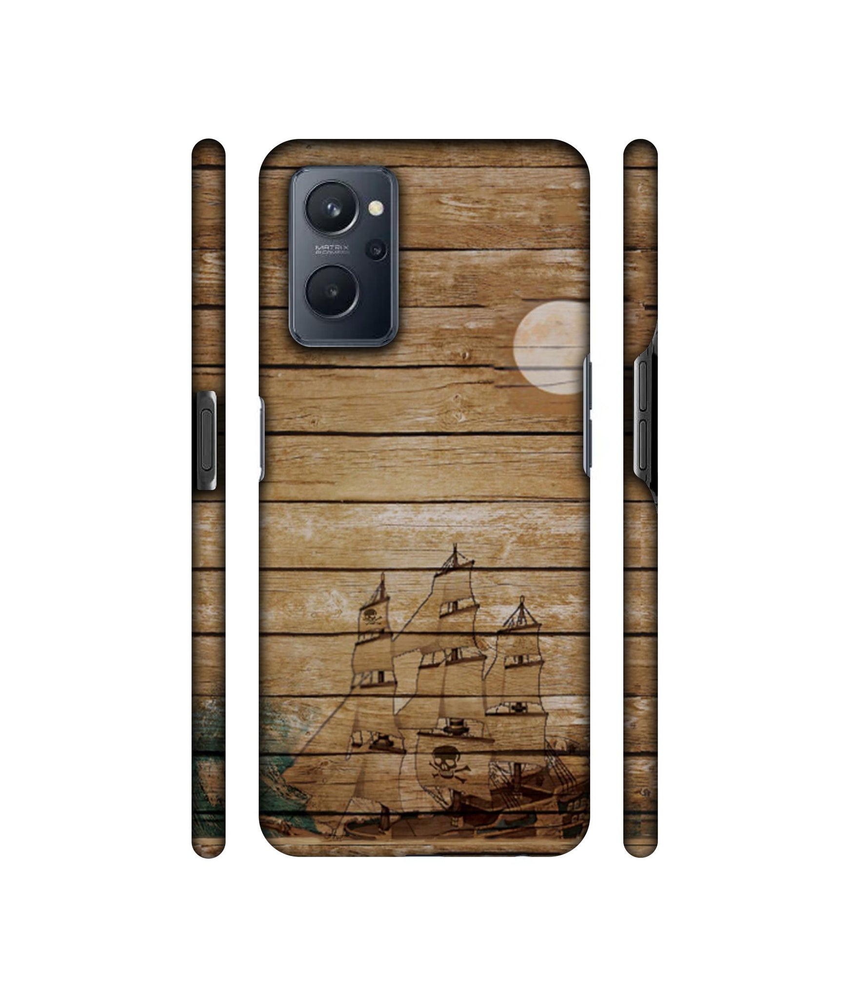 Wooden Pattern Designer Hard Back Cover for Realme 9i 4G