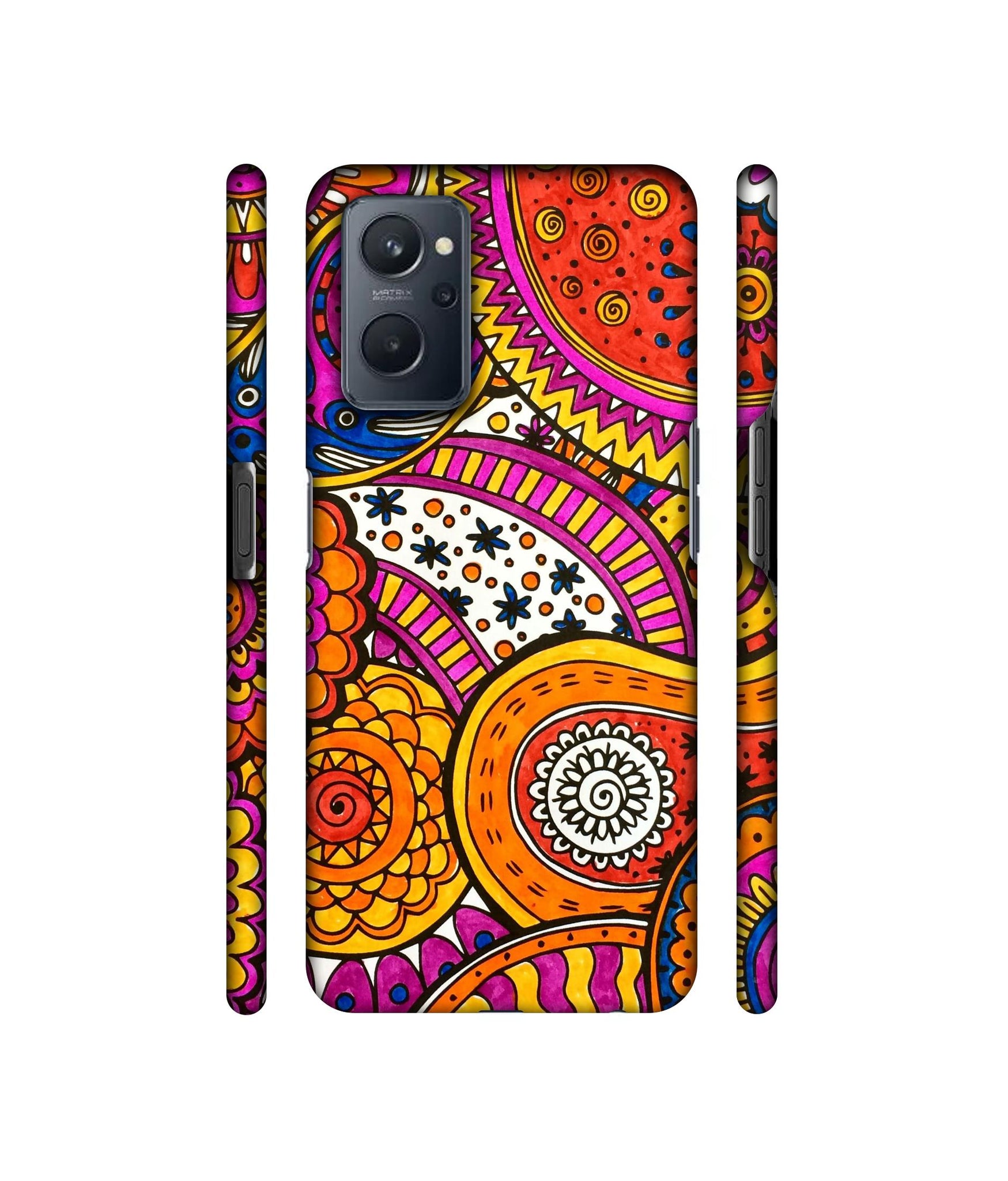 Rangoli Paisley Art Designer Hard Back Cover for Realme 9i 4G