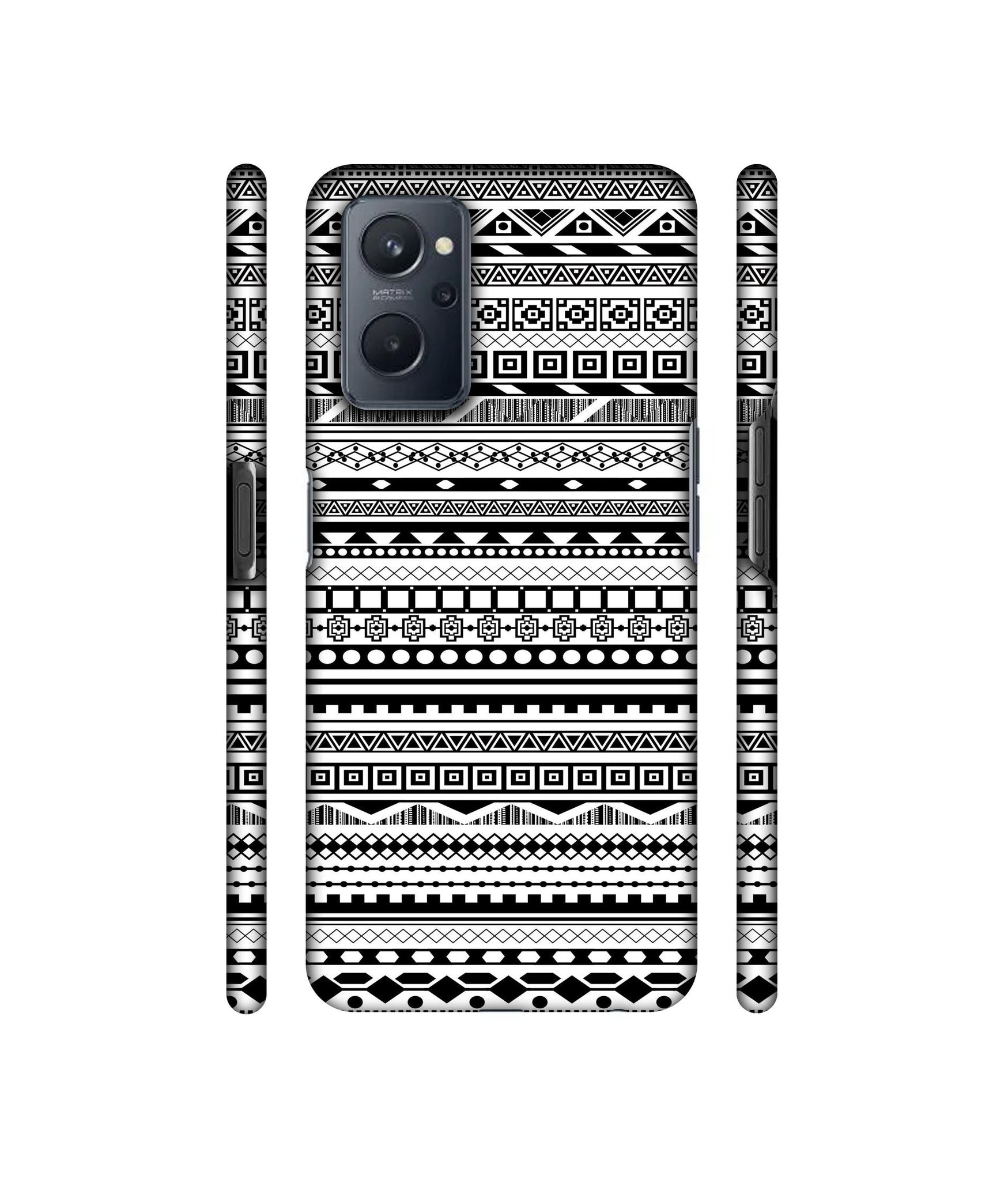 Black & White Patterns Designer Hard Back Cover for Realme 9i 4G