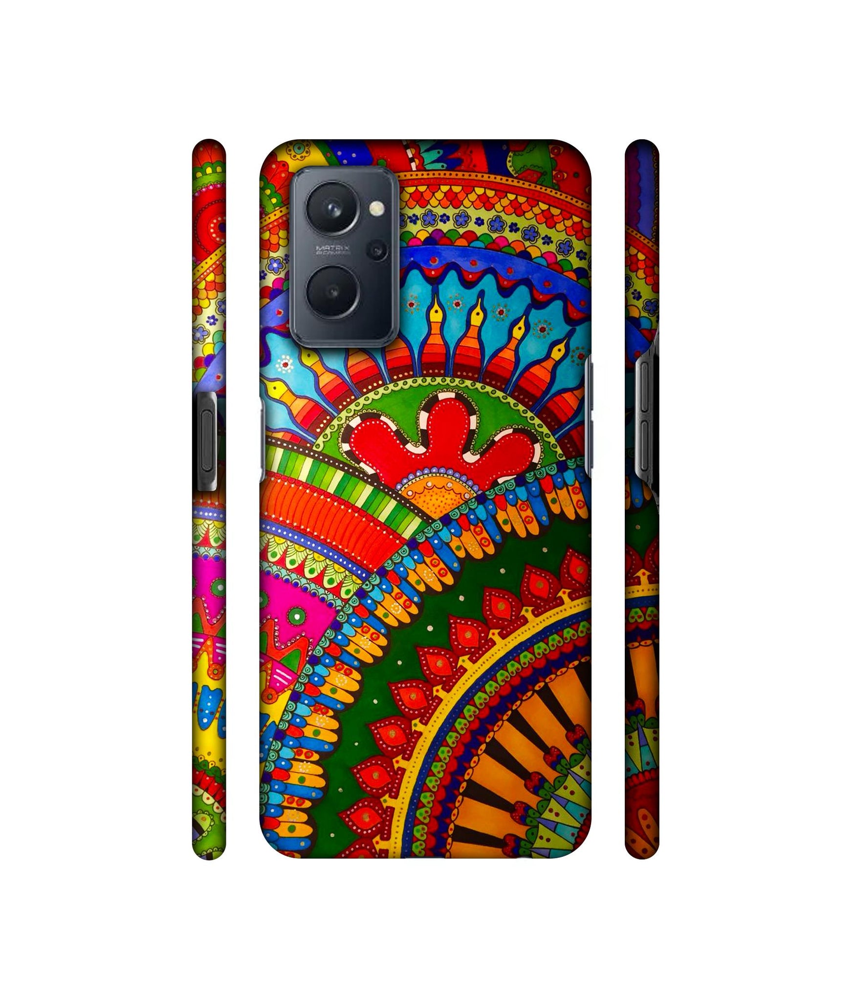Rajasthani Rangoli Art Designer Hard Back Cover for Realme 9i 4G