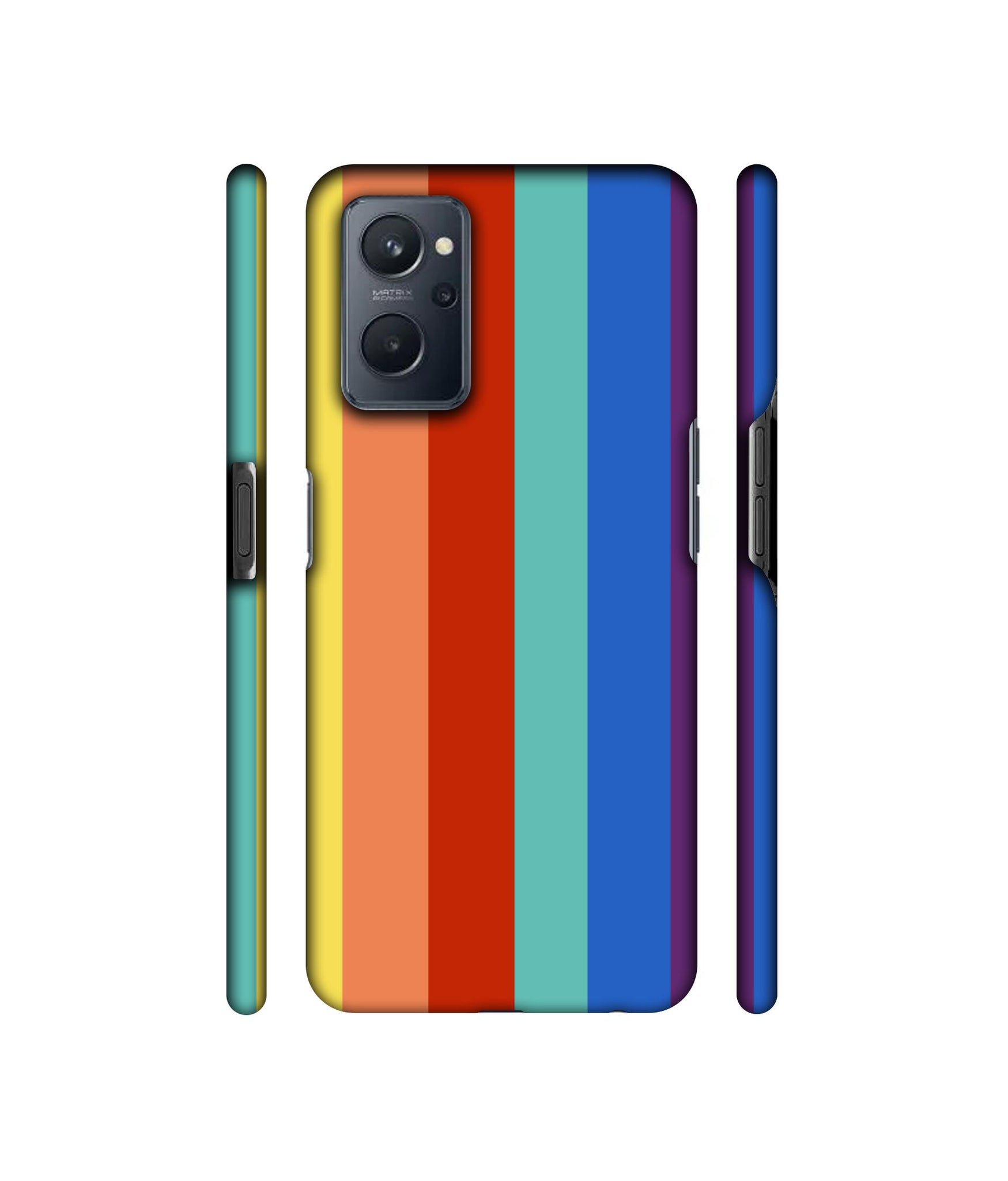 Rainbow Colors Designer Hard Back Cover for Realme 9i 4G