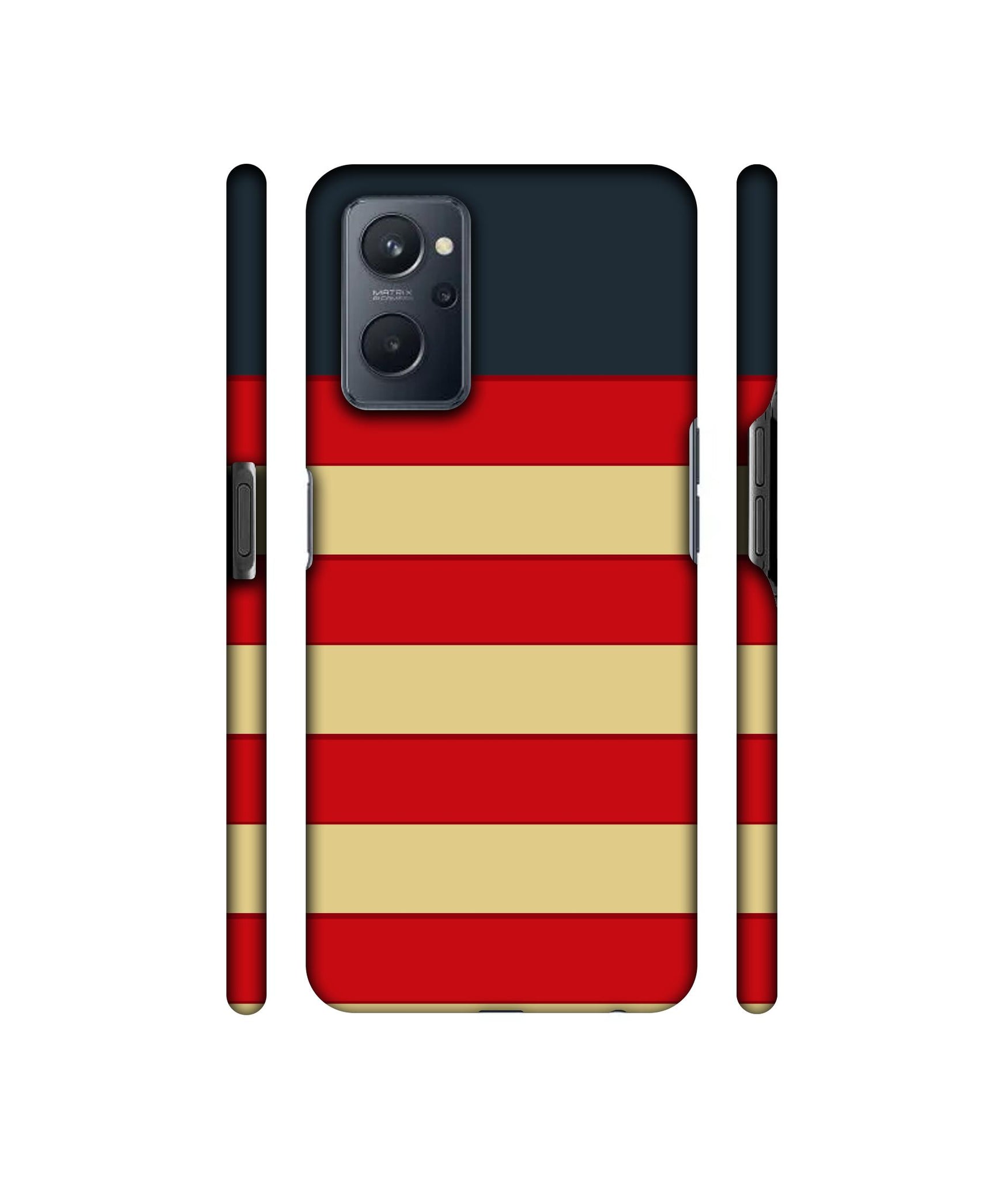 Multicolor Lines Designer Hard Back Cover for Realme 9i 4G