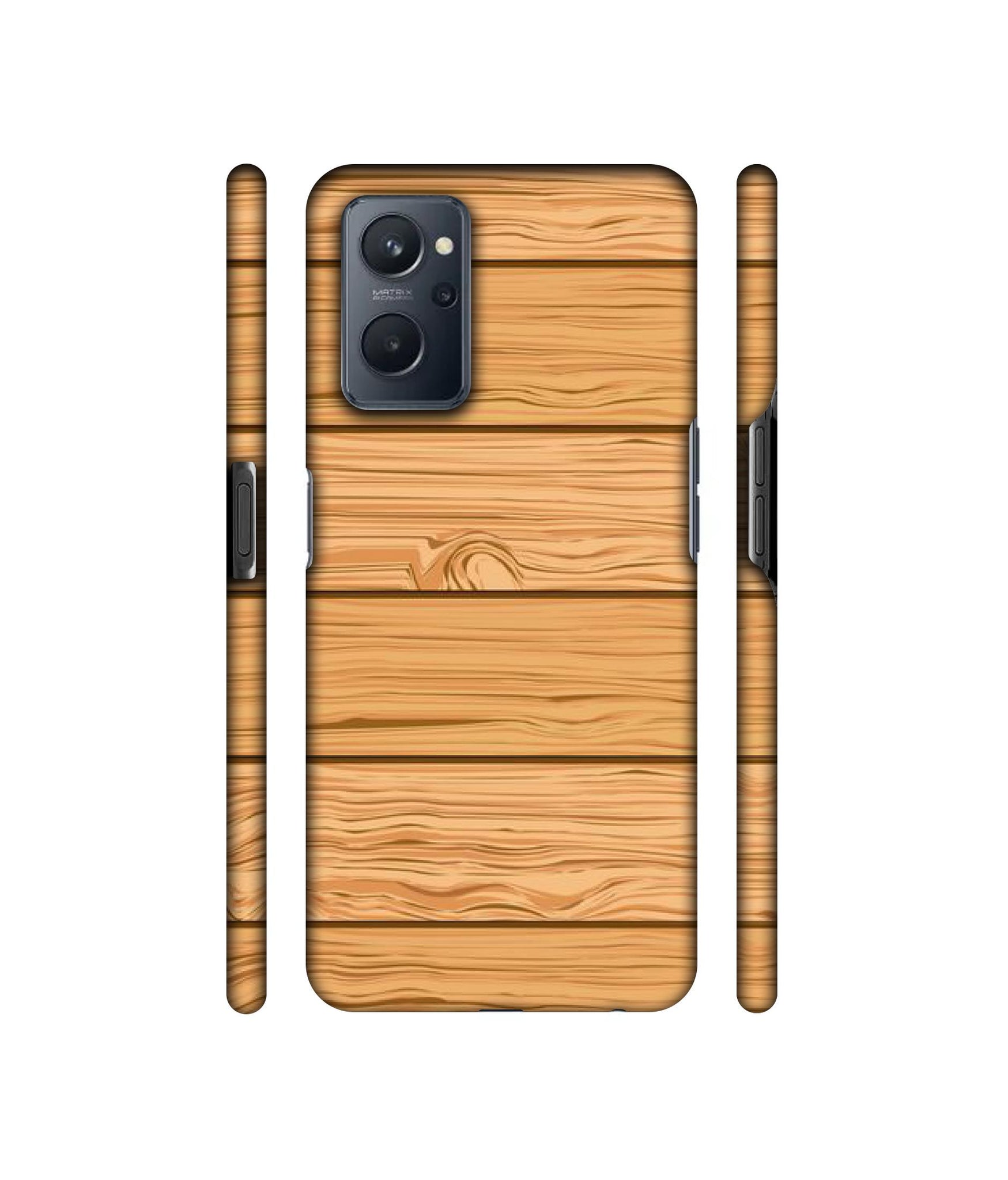 Wooden Texture Pattern Designer Hard Back Cover for Realme 9i 4G