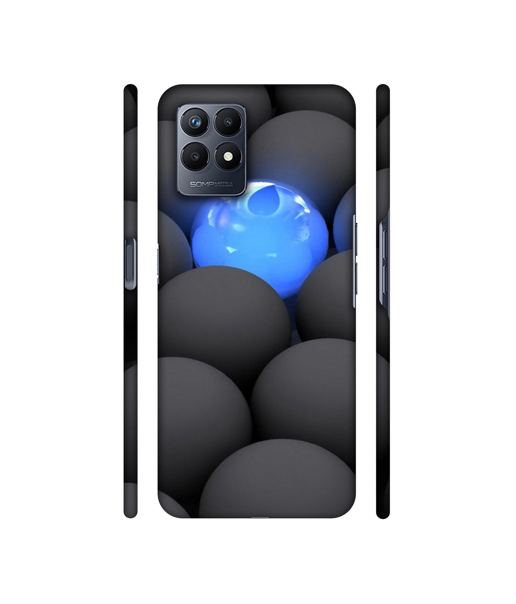 Balls Dark Neon Sight Surface Designer Hard Back Cover for Realme Narzo 50