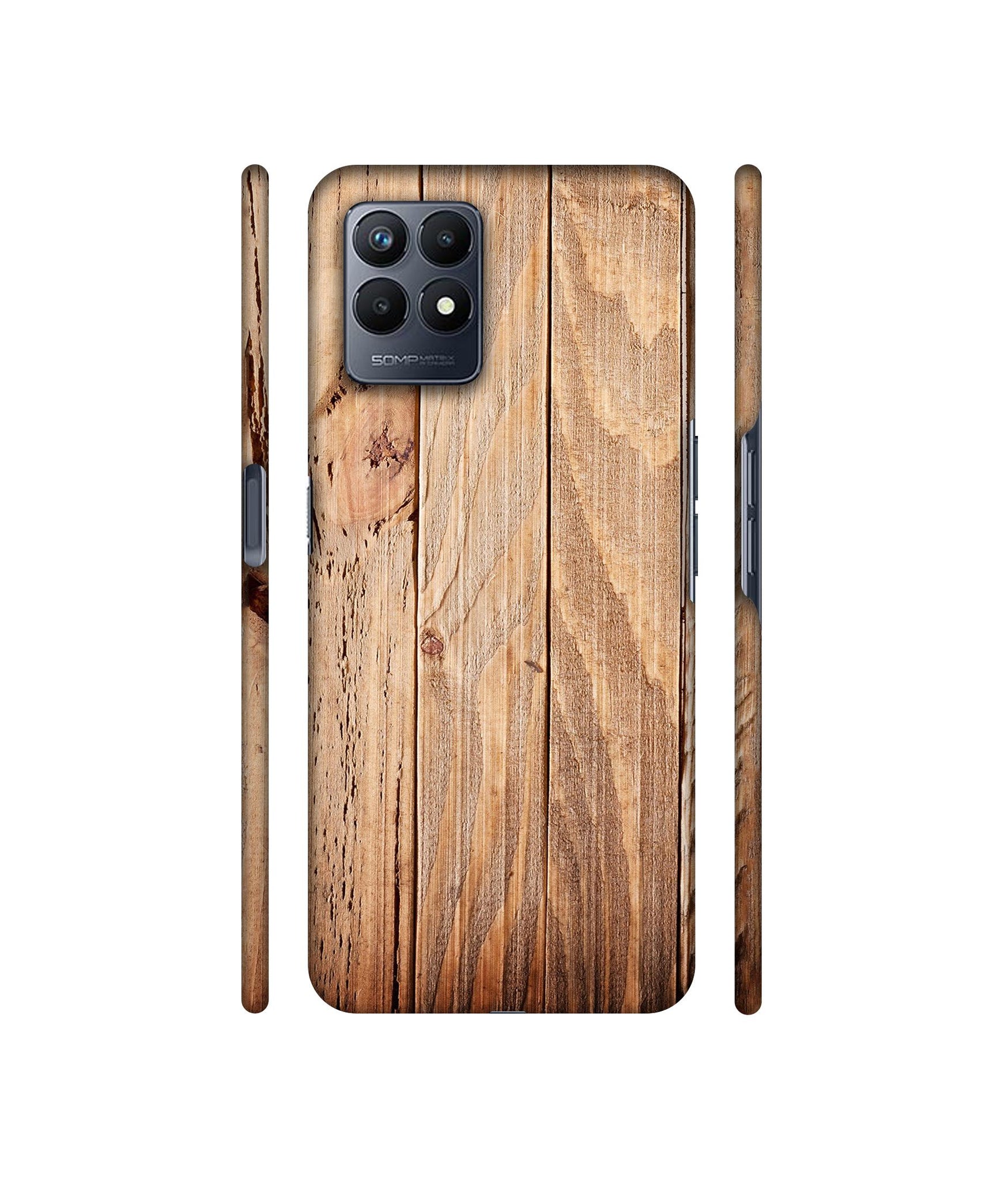 Wooden Texture Designer Hard Back Cover for Realme Narzo 50