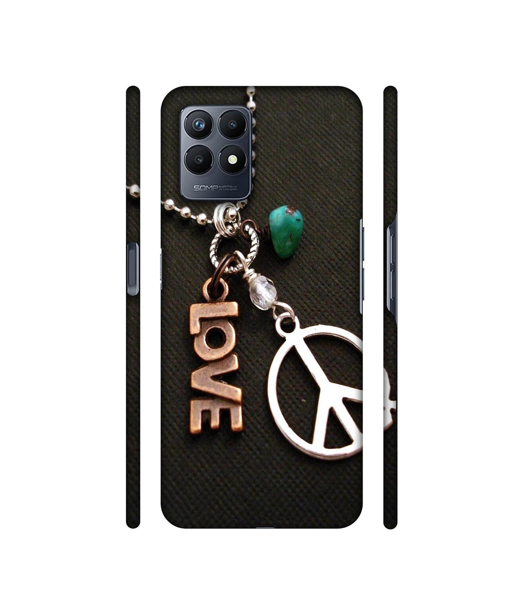 Love and Peace Designer Hard Back Cover for Realme Narzo 50