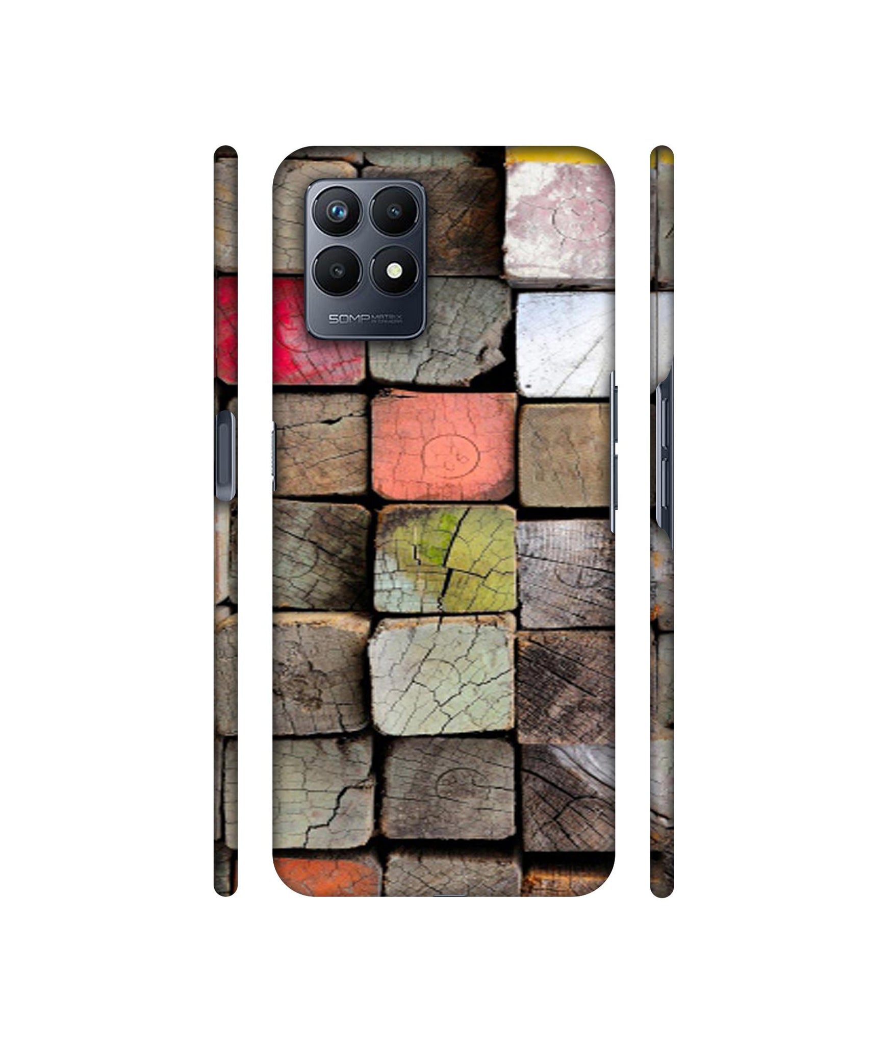 Wood Lumber Paint Designer Hard Back Cover for Realme Narzo 50