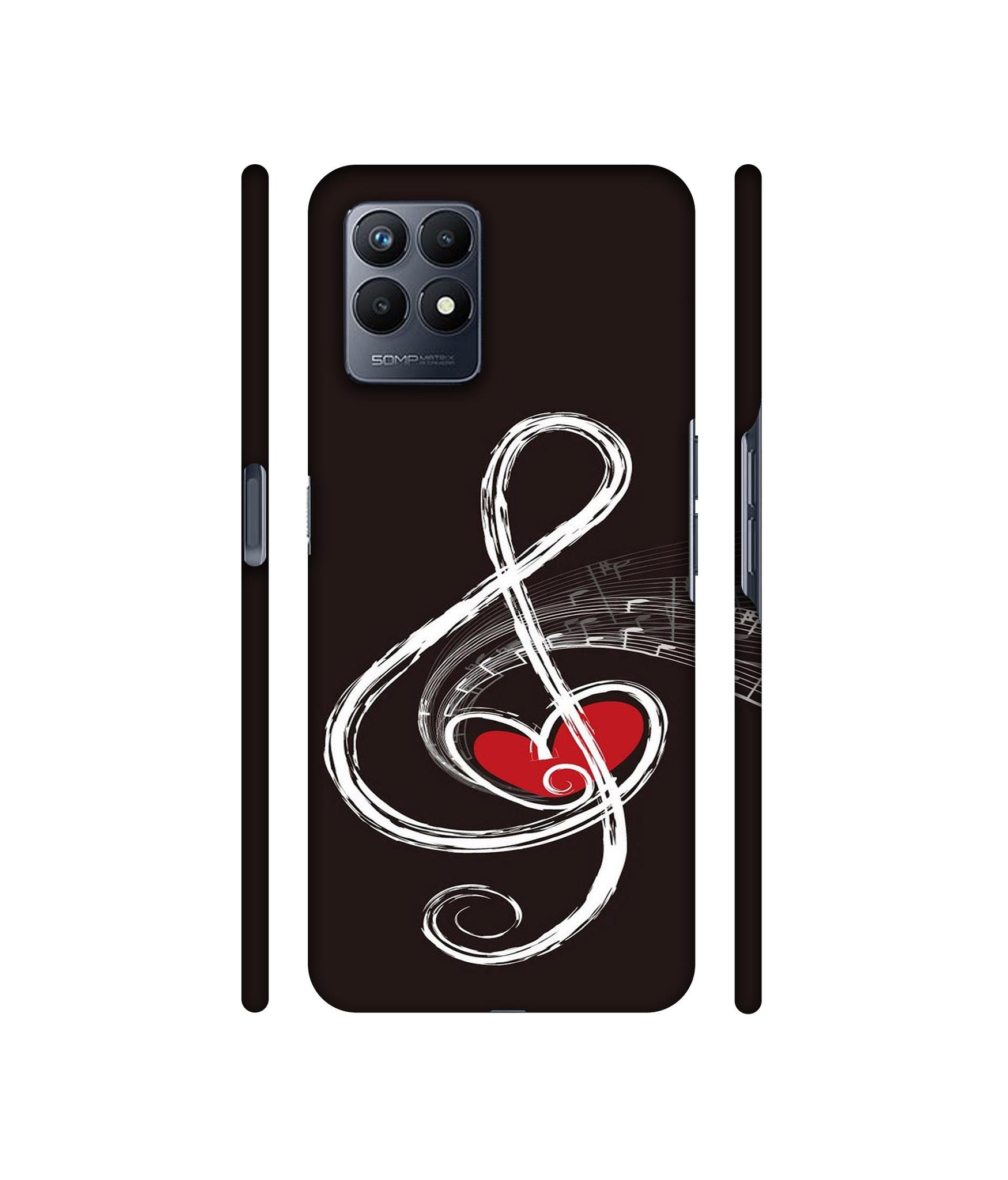 Love Note Music Designer Hard Back Cover for Realme Narzo 50