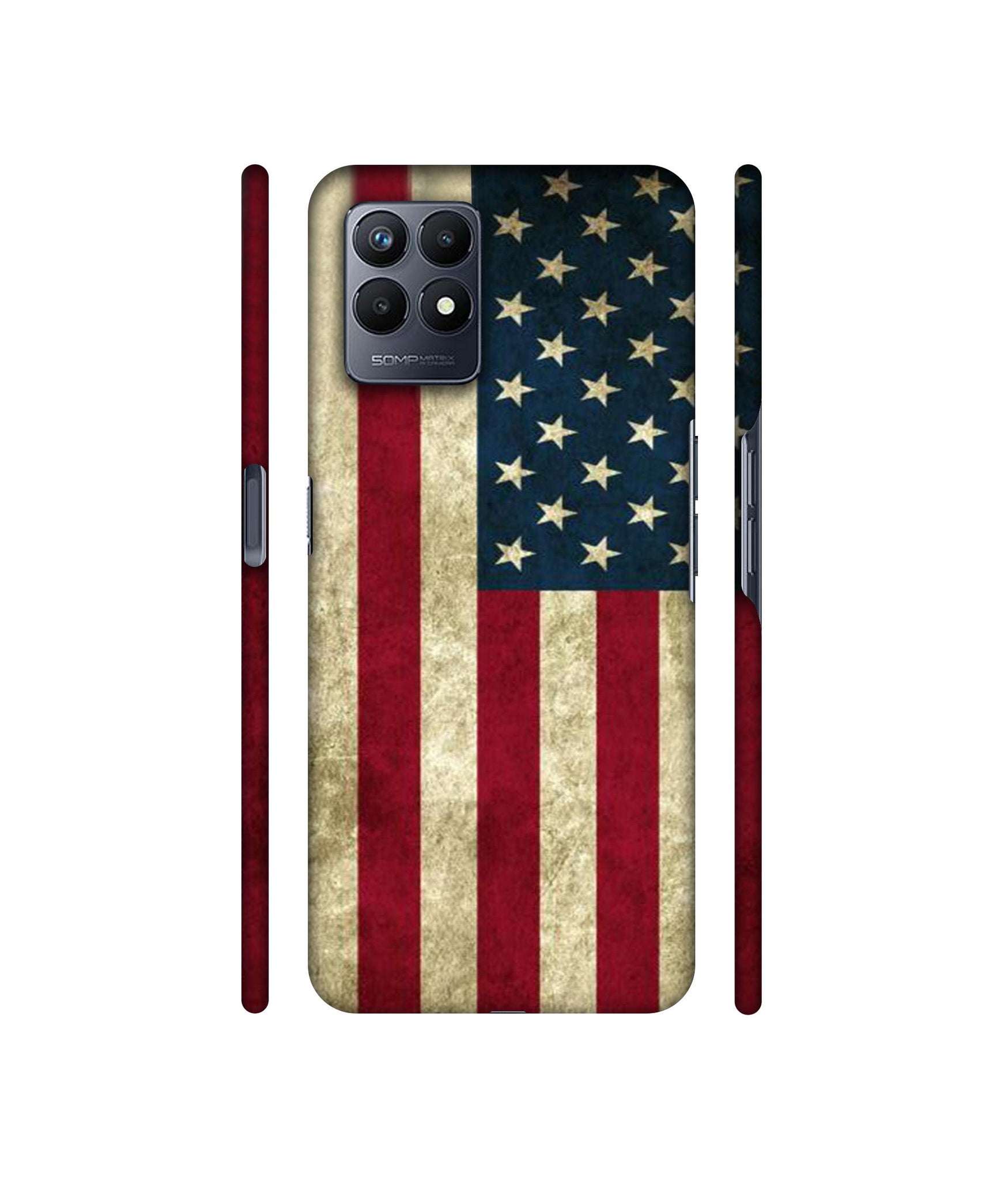 Vingate USA Flag Designer Hard Back Cover for Realme Narzo 50