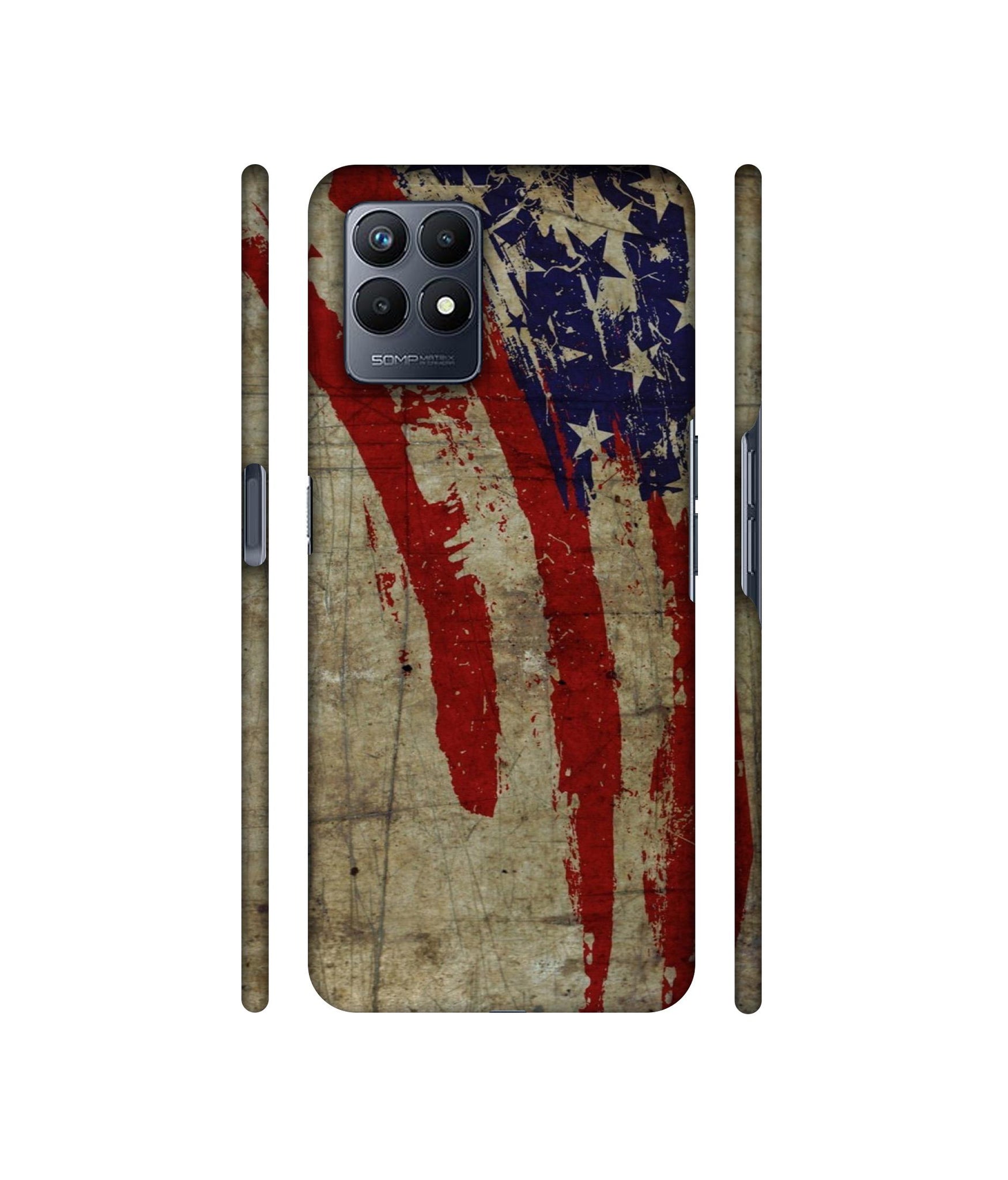 Vintage American Flag Designer Hard Back Cover for Realme Narzo 50