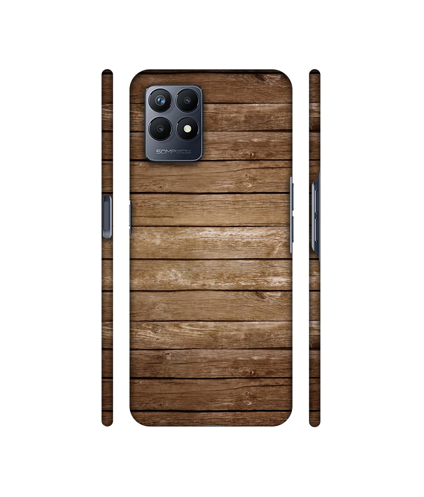 Wood Designer Hard Back Cover for Realme Narzo 50