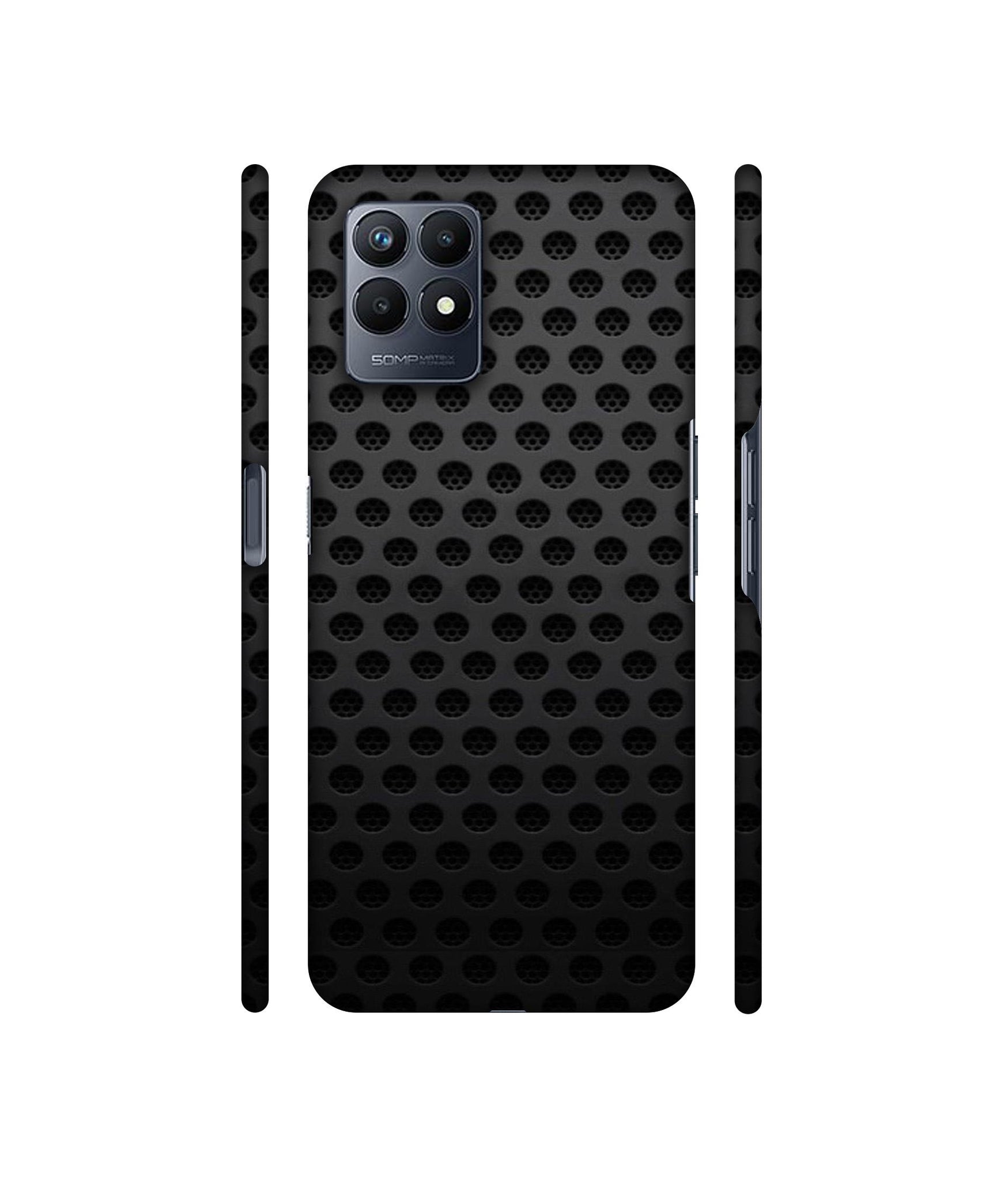 Black Circle Designer Hard Back Cover for Realme Narzo 50