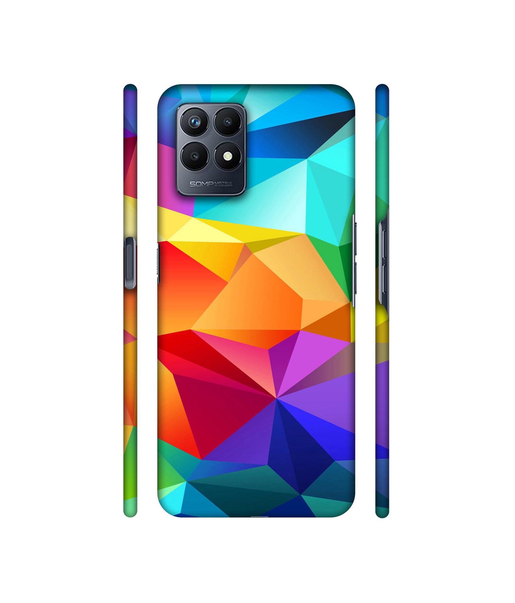 Colorful Pattern Designer Hard Back Cover for Realme Narzo 50