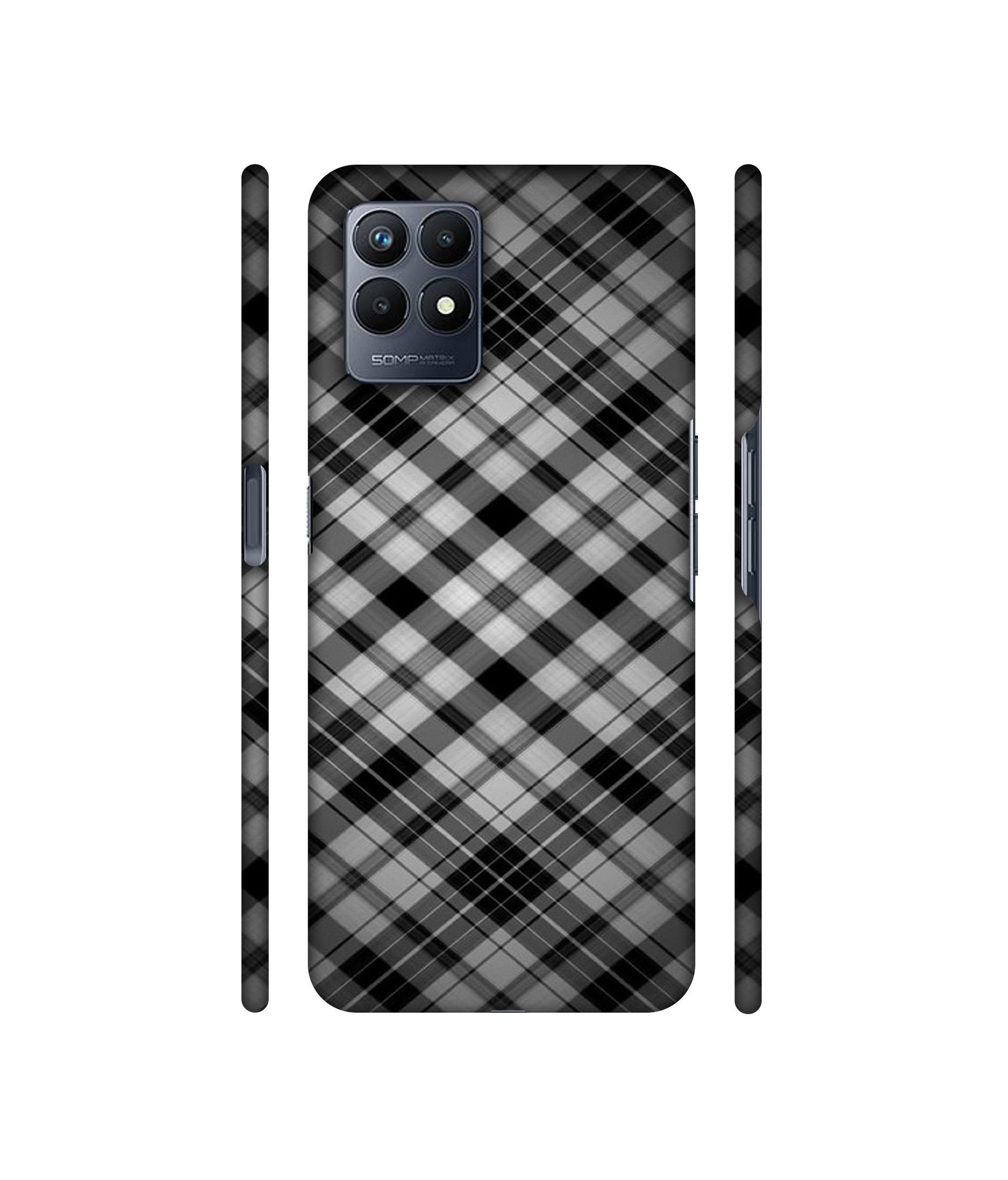 Black Stripes Pattern Designer Hard Back Cover for Realme Narzo 50