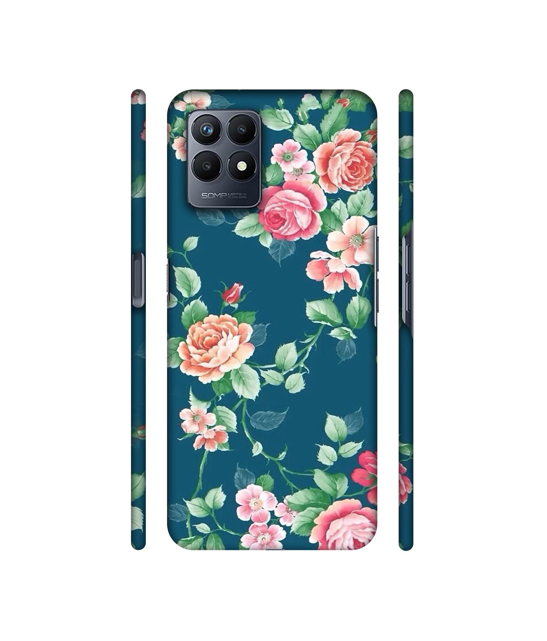 Vintage Floral Designer Hard Back Cover for Realme Narzo 50
