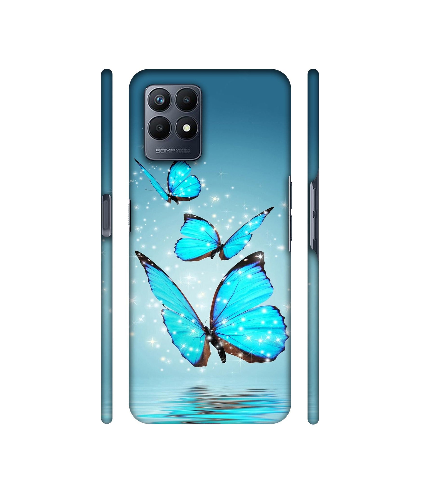 Flying Butterflies Designer Hard Back Cover for Realme Narzo 50