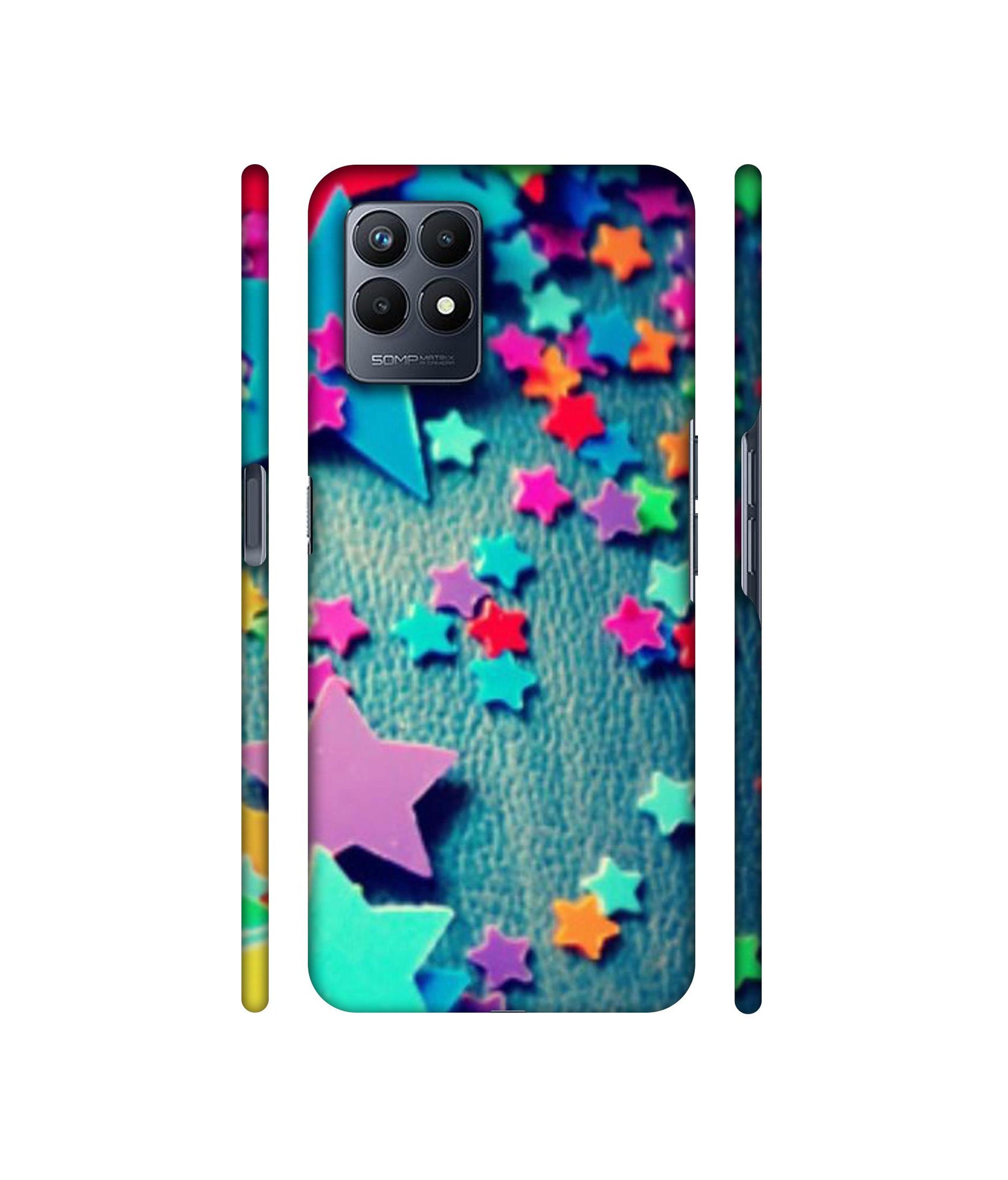 Colorful Stars Designer Hard Back Cover for Realme Narzo 50