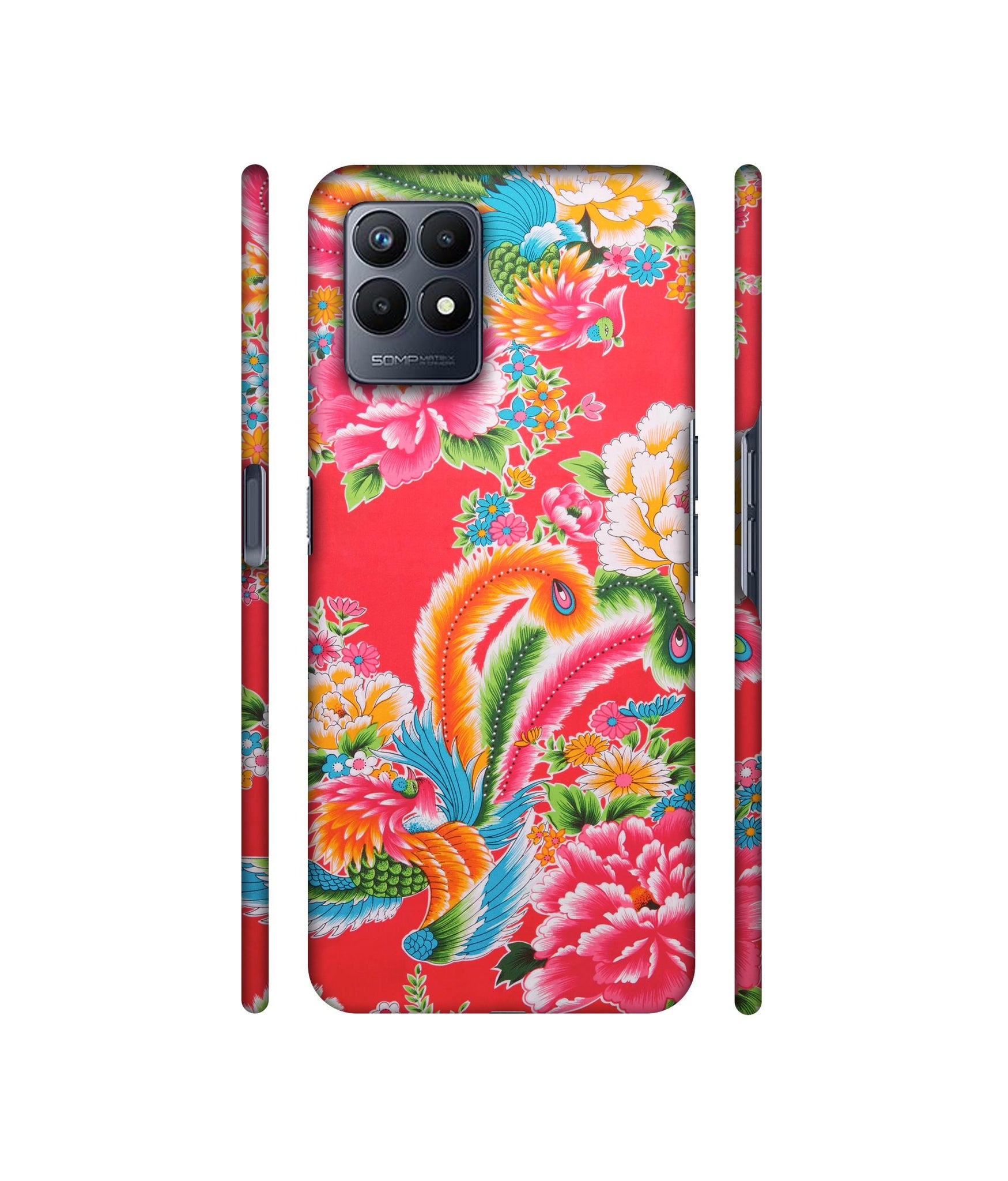 Cute Floral Pattern Print Designer Hard Back Cover for Realme Narzo 50