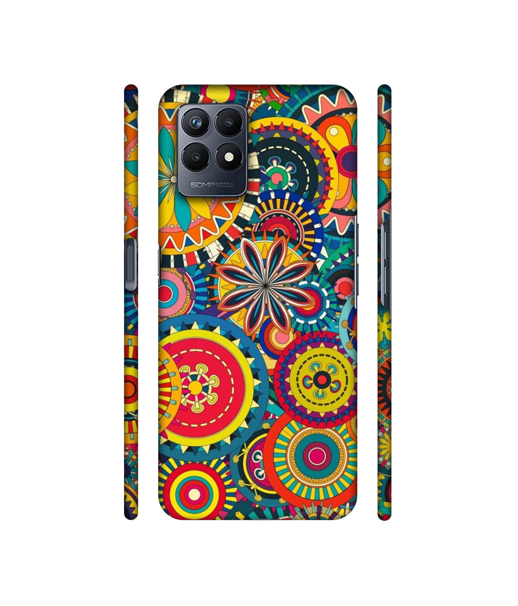 Ring Pattern Print Designer Hard Back Cover for Realme Narzo 50