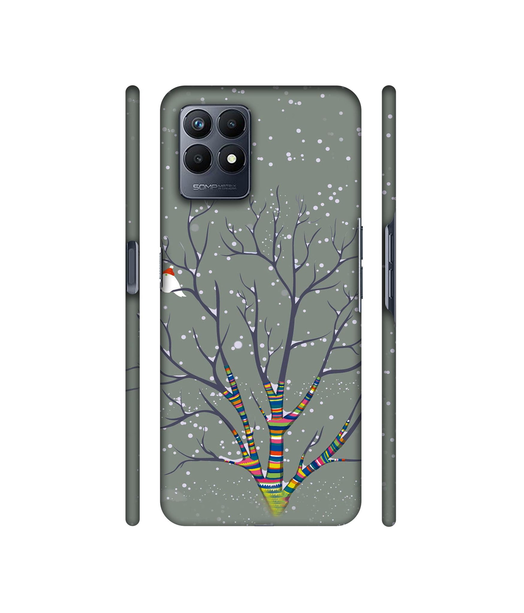 Winter Pattern Print Designer Hard Back Cover for Realme Narzo 50