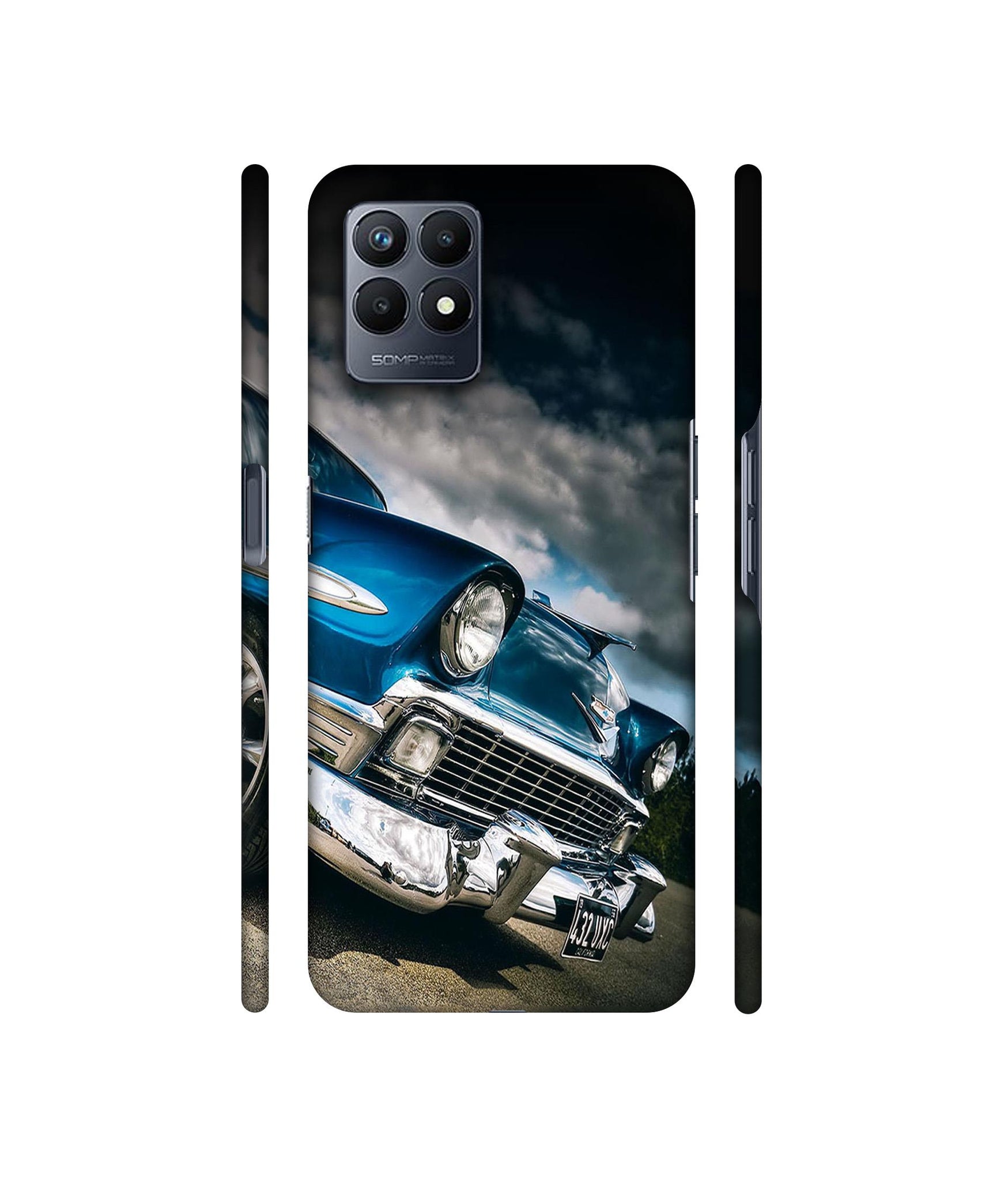 Vintage Car Pattern Designer Hard Back Cover for Realme Narzo 50