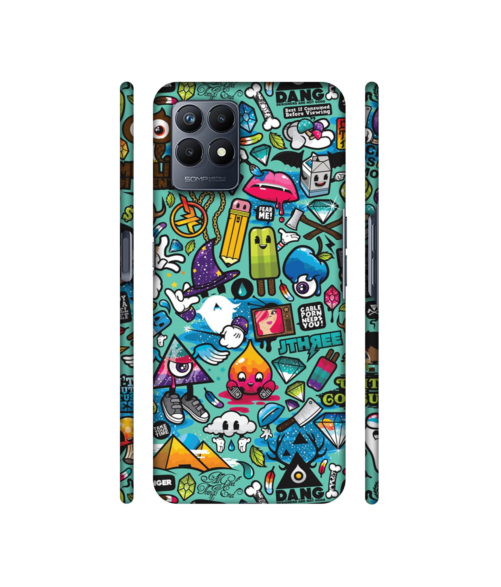Crazy Designer Hard Back Cover for Realme Narzo 50