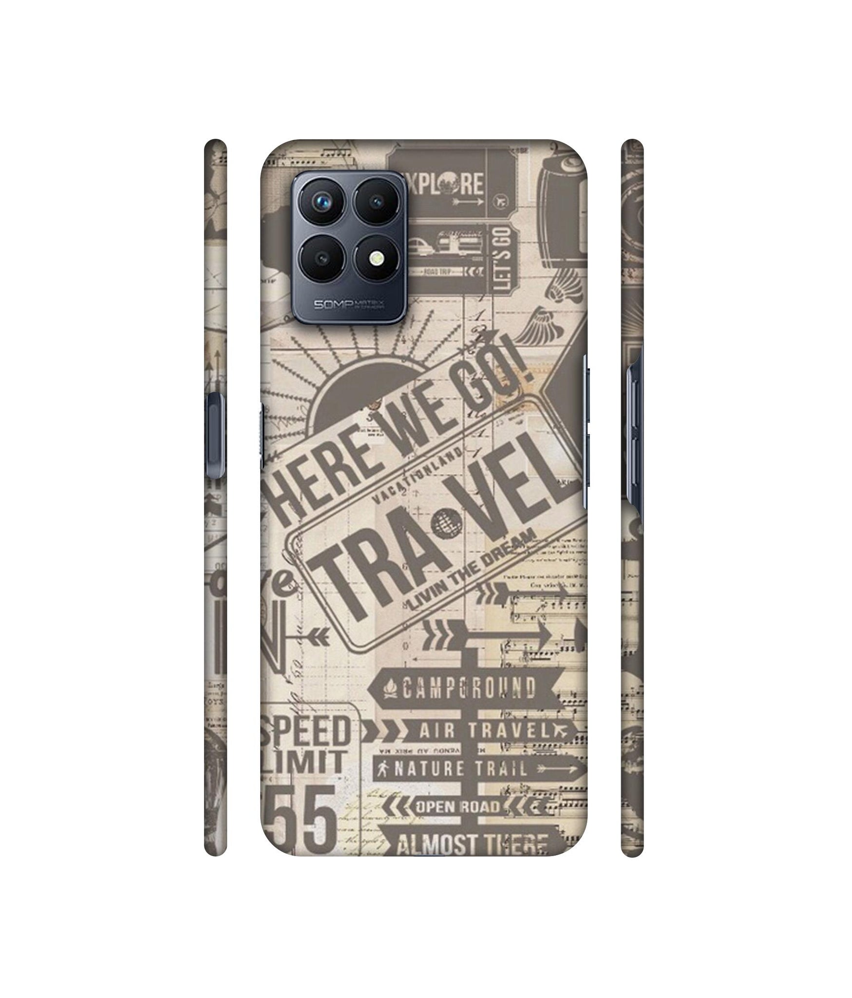 Travel Designer Hard Back Cover for Realme Narzo 50