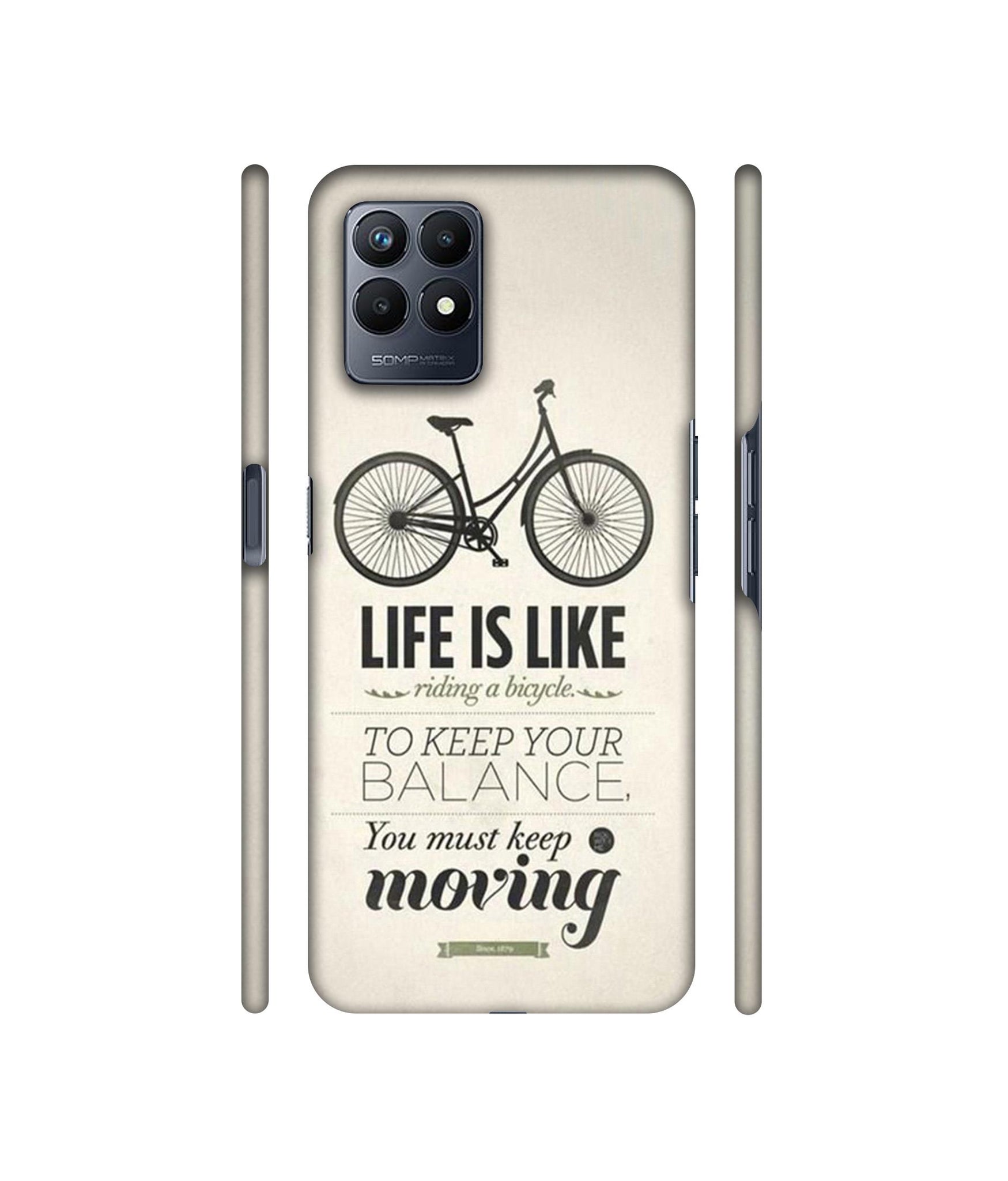 Life is Like Moving Designer Hard Back Cover for Realme Narzo 50